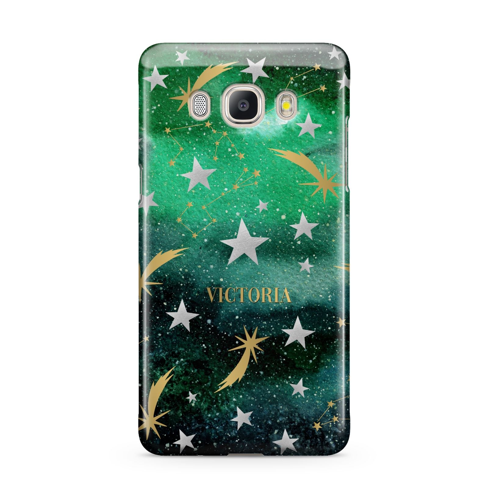 Personalised Green Cloud Stars Samsung Galaxy J5 2016 Case