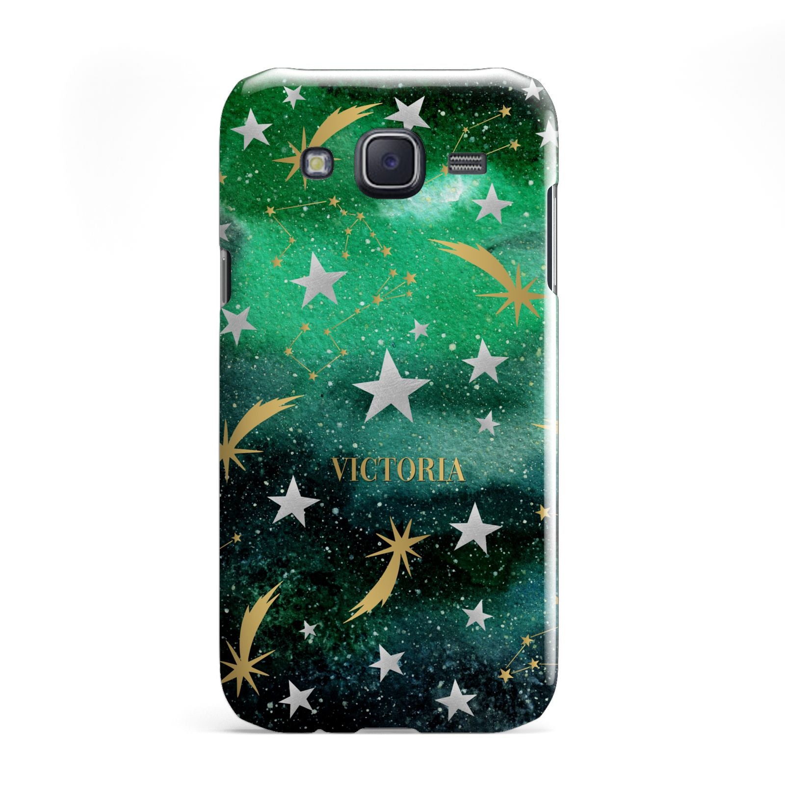 Personalised Green Cloud Stars Samsung Galaxy J5 Case