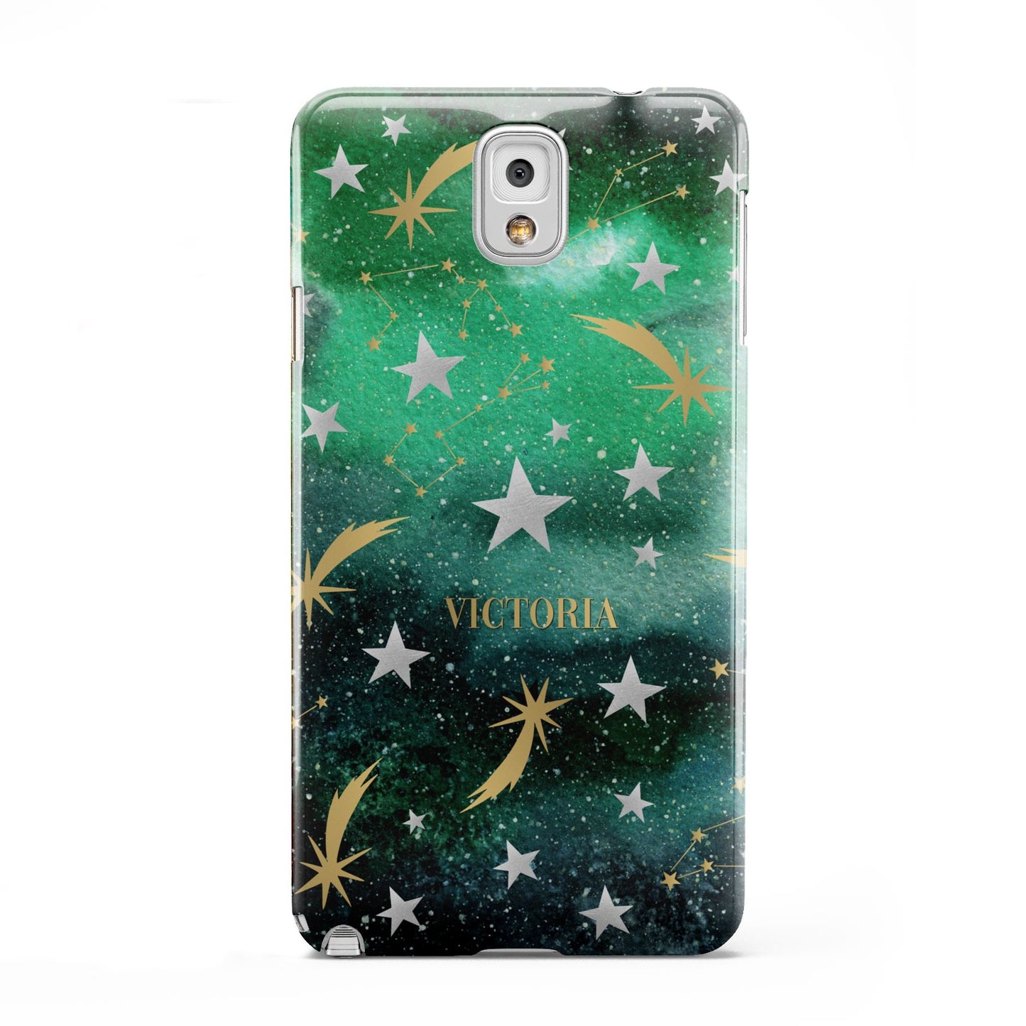 Personalised Green Cloud Stars Samsung Galaxy Note 3 Case