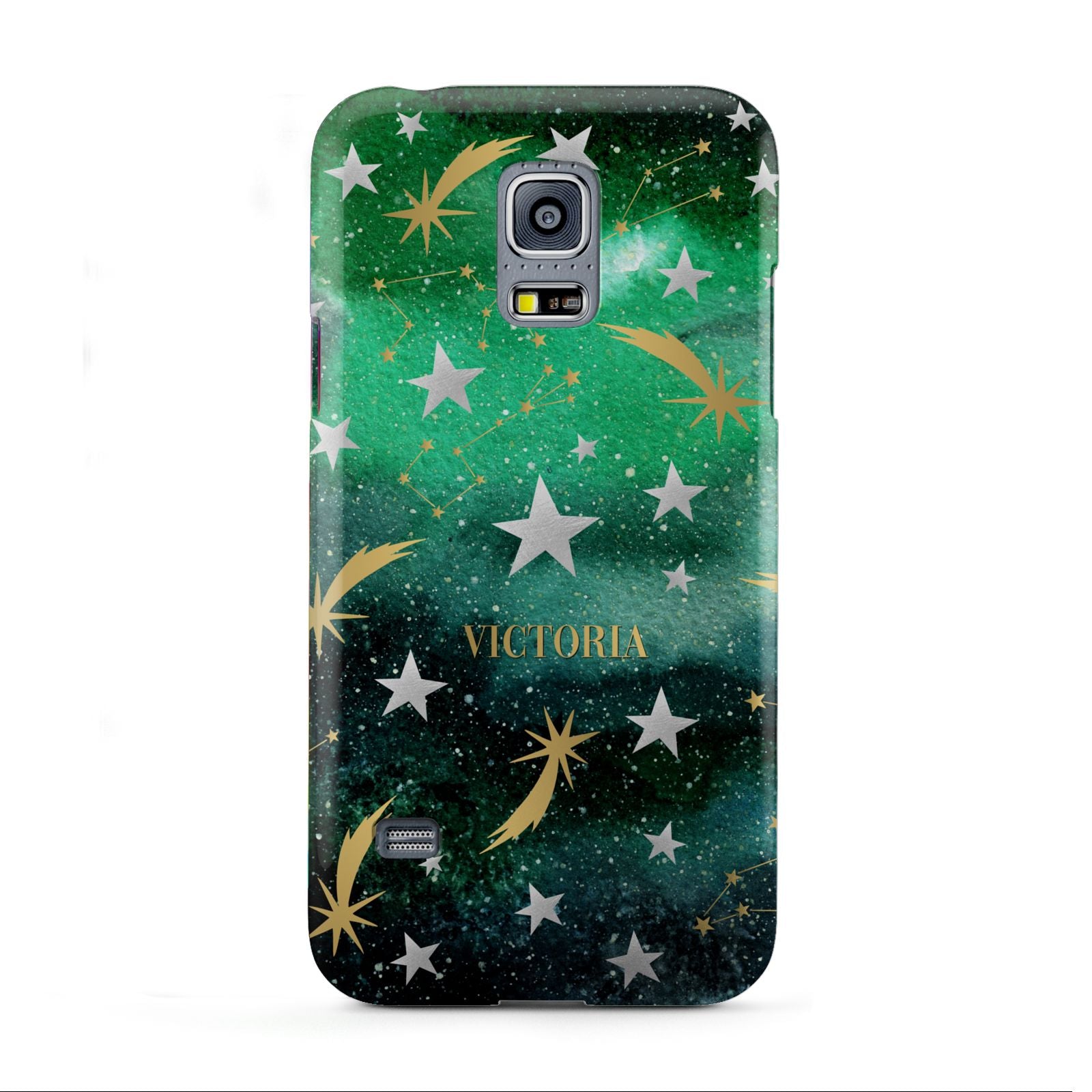 Personalised Green Cloud Stars Samsung Galaxy S5 Mini Case