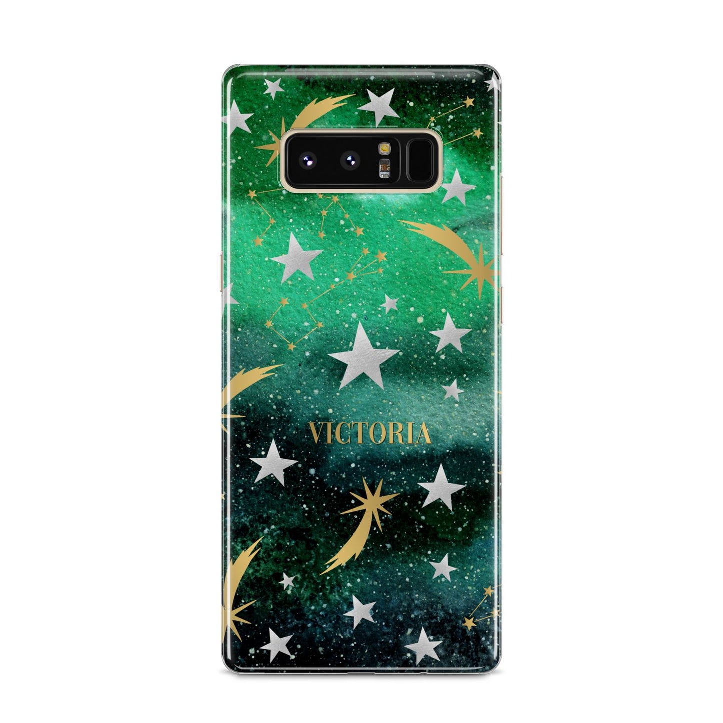 Personalised Green Cloud Stars Samsung Galaxy S8 Case