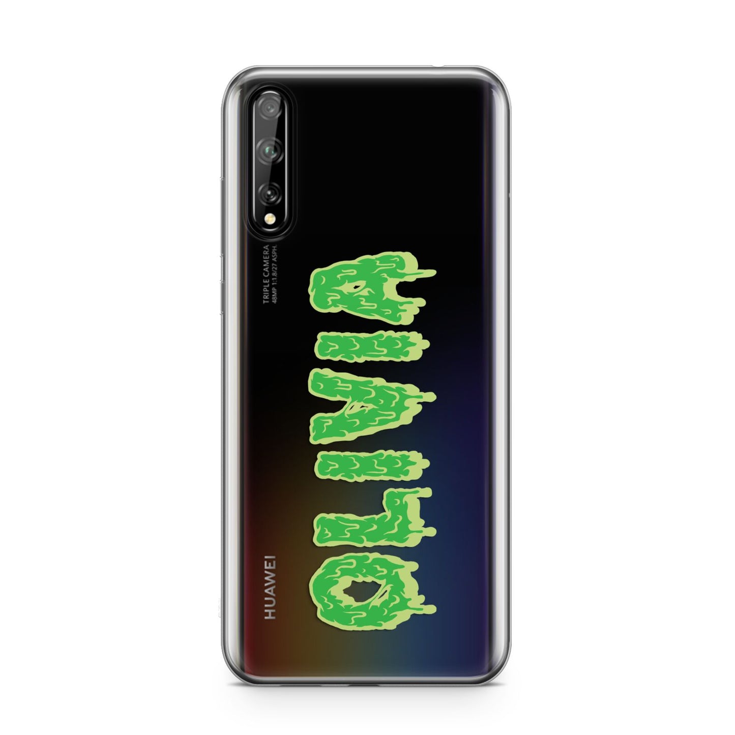 Personalised Green Halloween Slime Text Huawei Enjoy 10s Phone Case