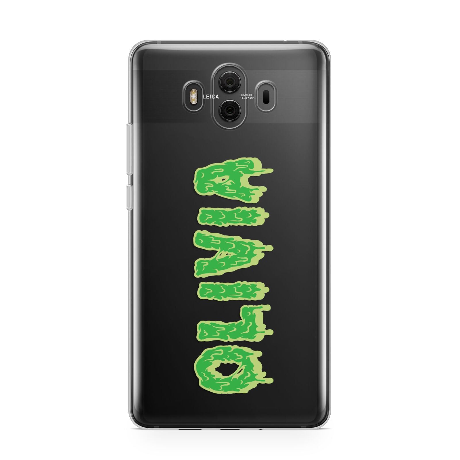 Personalised Green Halloween Slime Text Huawei Mate 10 Protective Phone Case