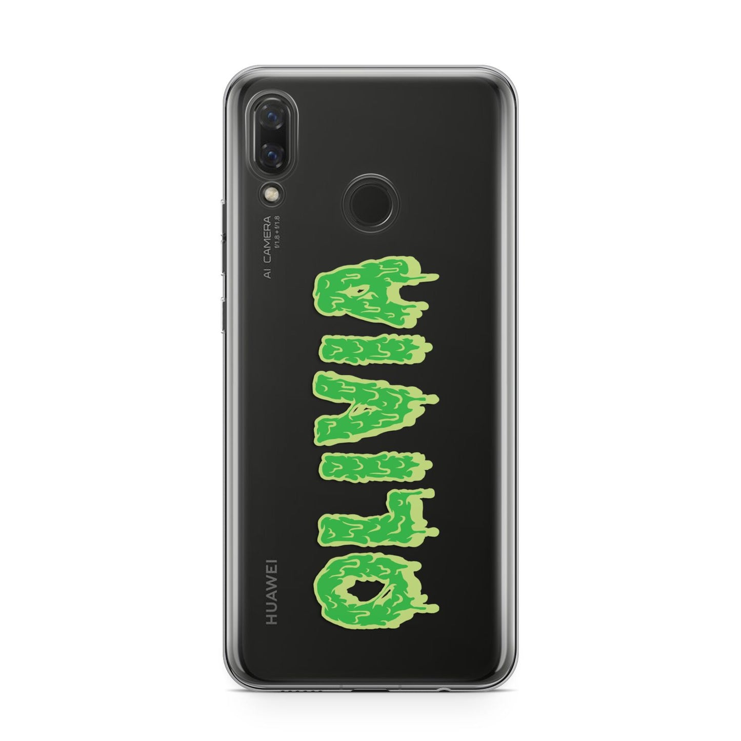 Personalised Green Halloween Slime Text Huawei Nova 3 Phone Case