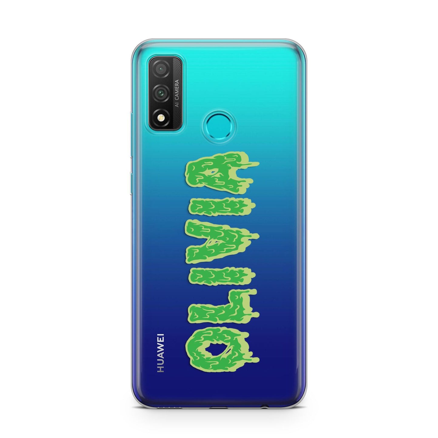 Personalised Green Halloween Slime Text Huawei P Smart 2020