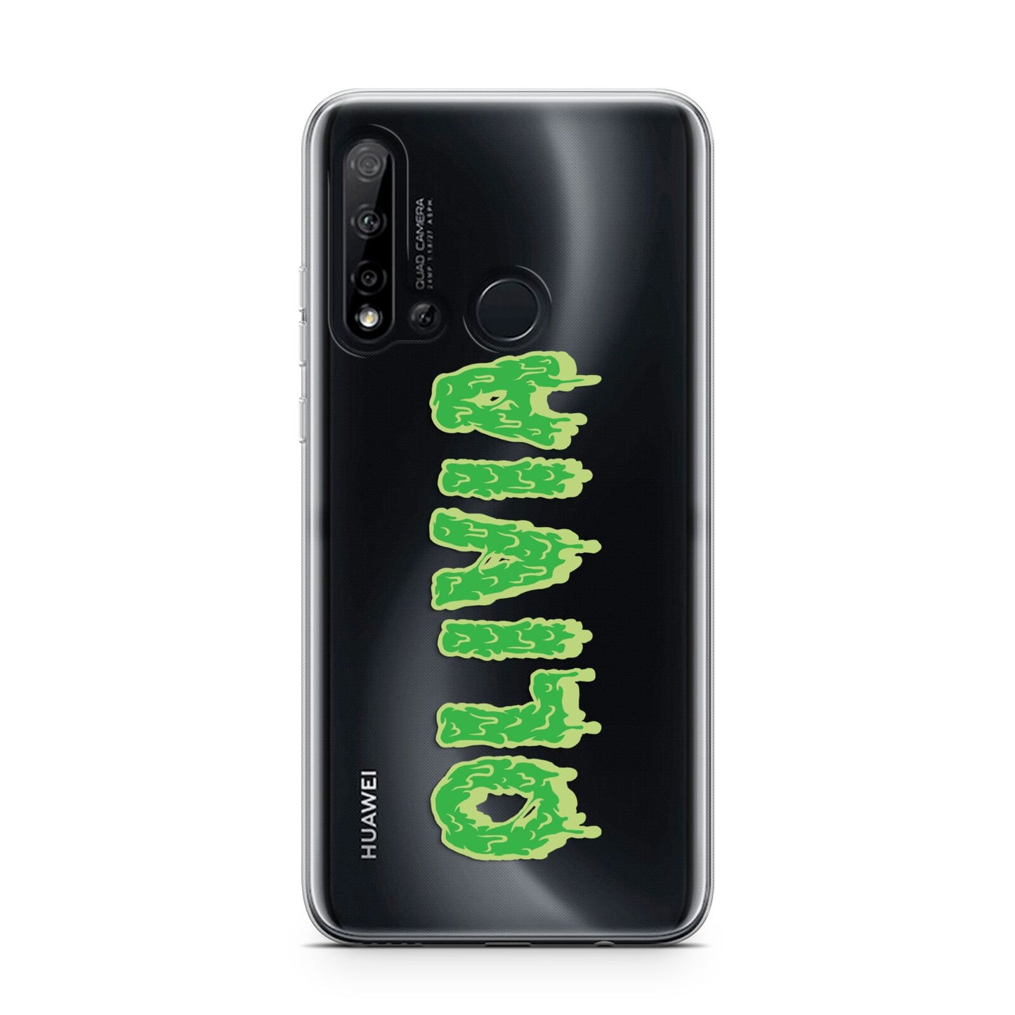 Personalised Green Halloween Slime Text Huawei P20 Lite 5G Phone Case