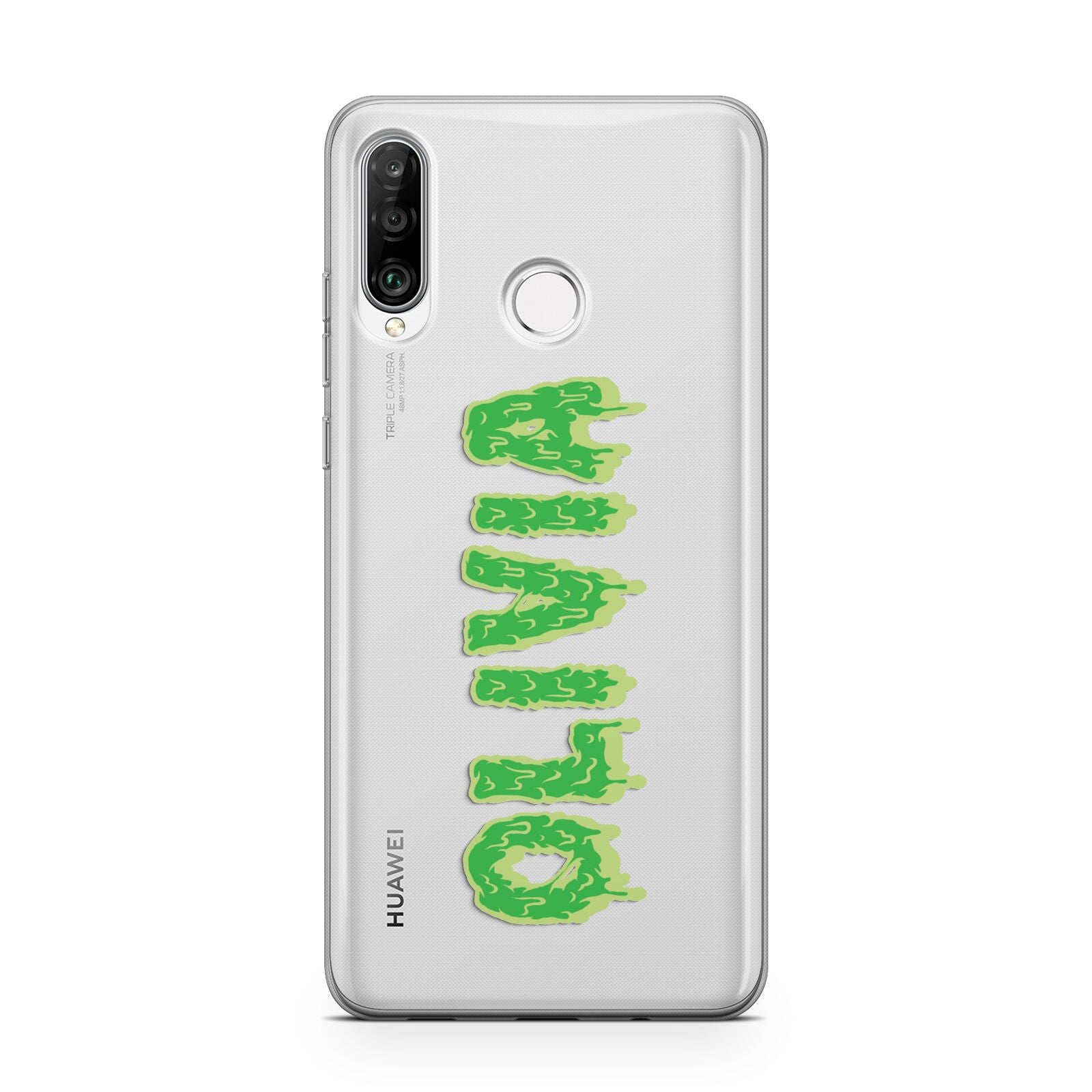 Personalised Green Halloween Slime Text Huawei P30 Lite Phone Case