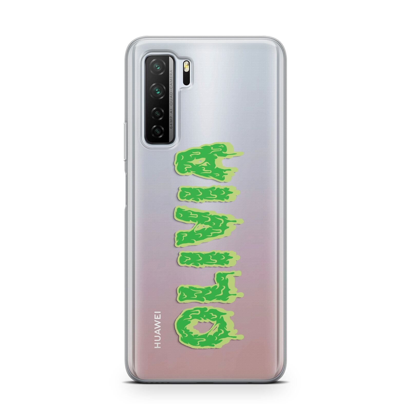 Personalised Green Halloween Slime Text Huawei P40 Lite 5G Phone Case