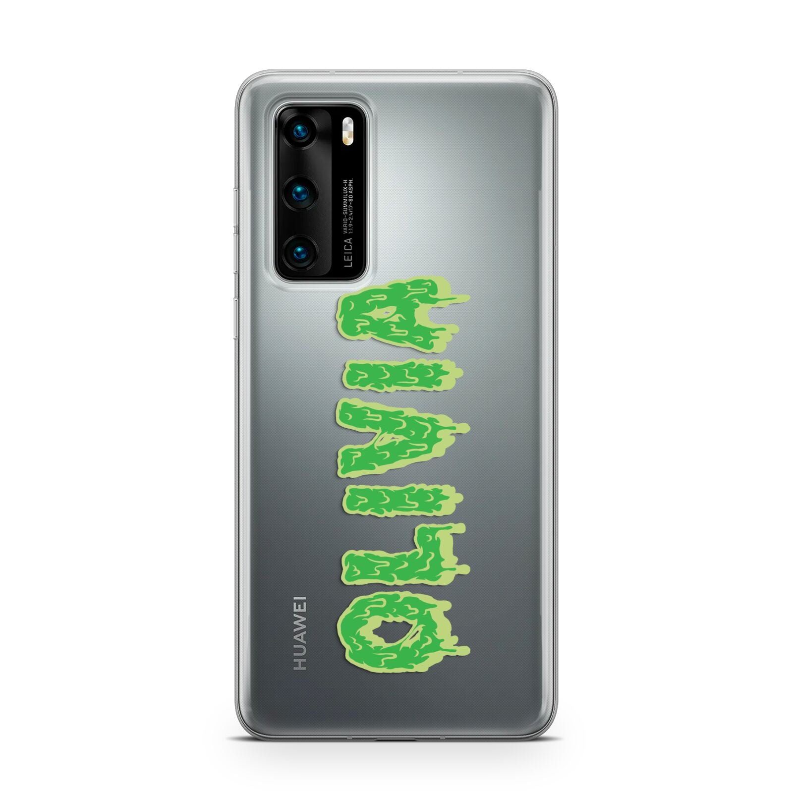 Personalised Green Halloween Slime Text Huawei P40 Phone Case