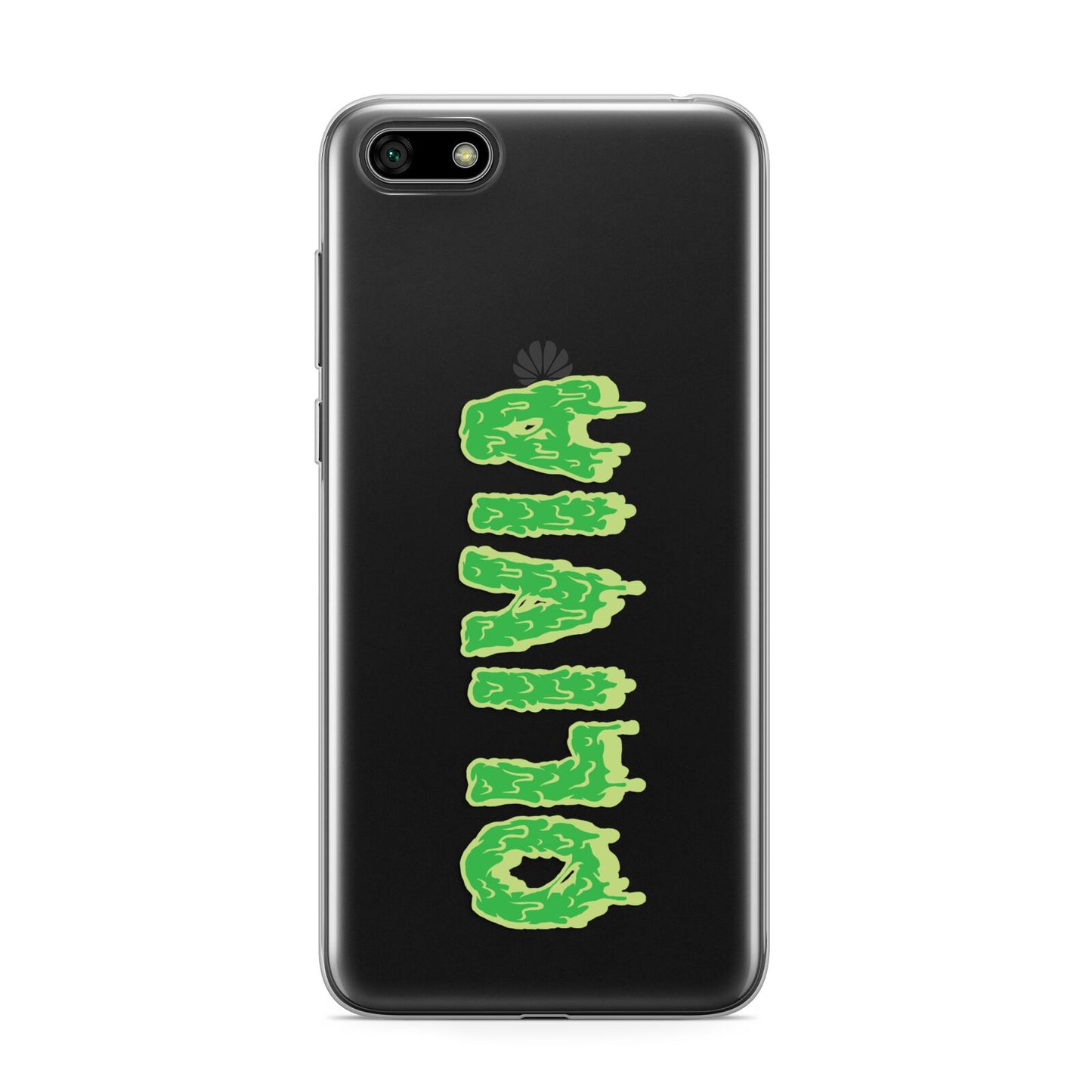 Personalised Green Halloween Slime Text Huawei Y5 Prime 2018 Phone Case