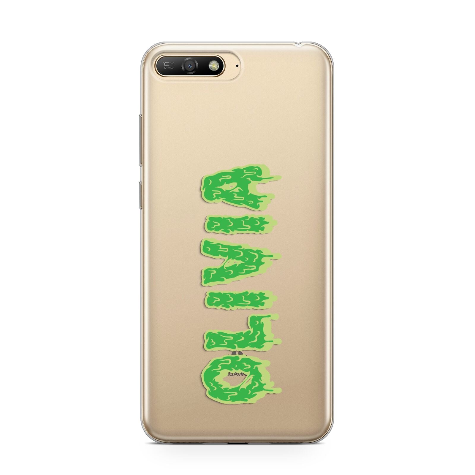 Personalised Green Halloween Slime Text Huawei Y6 2018