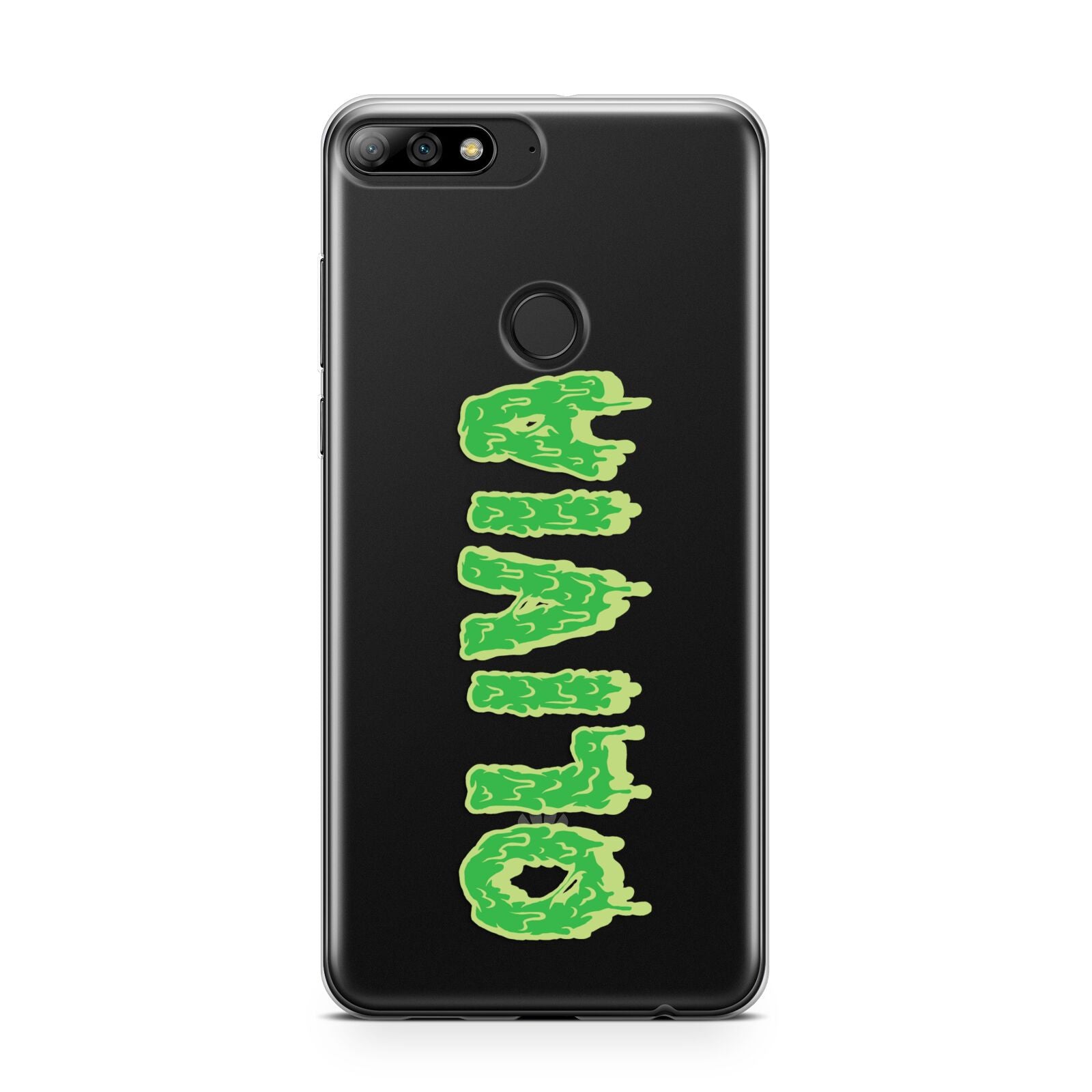 Personalised Green Halloween Slime Text Huawei Y7 2018