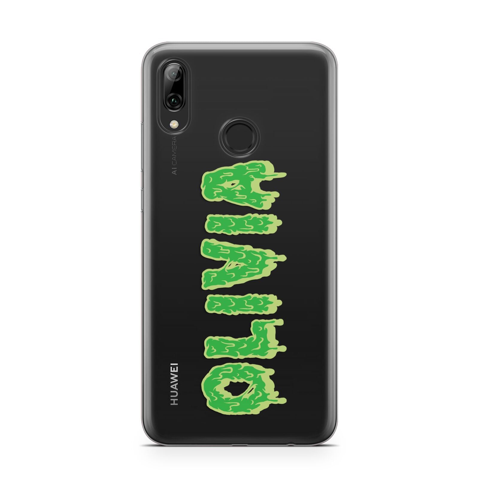 Personalised Green Halloween Slime Text Huawei Y7 2019