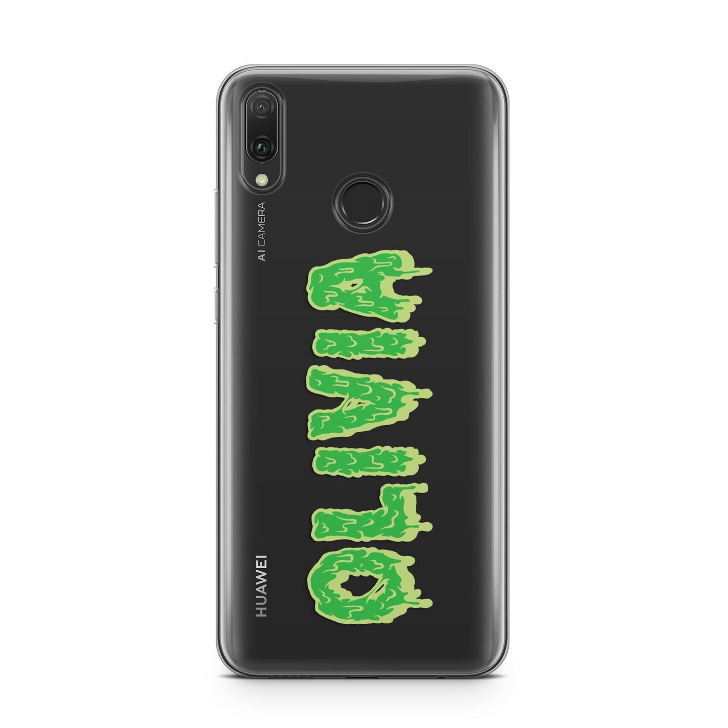 Personalised Green Halloween Slime Text Huawei Y9 2019