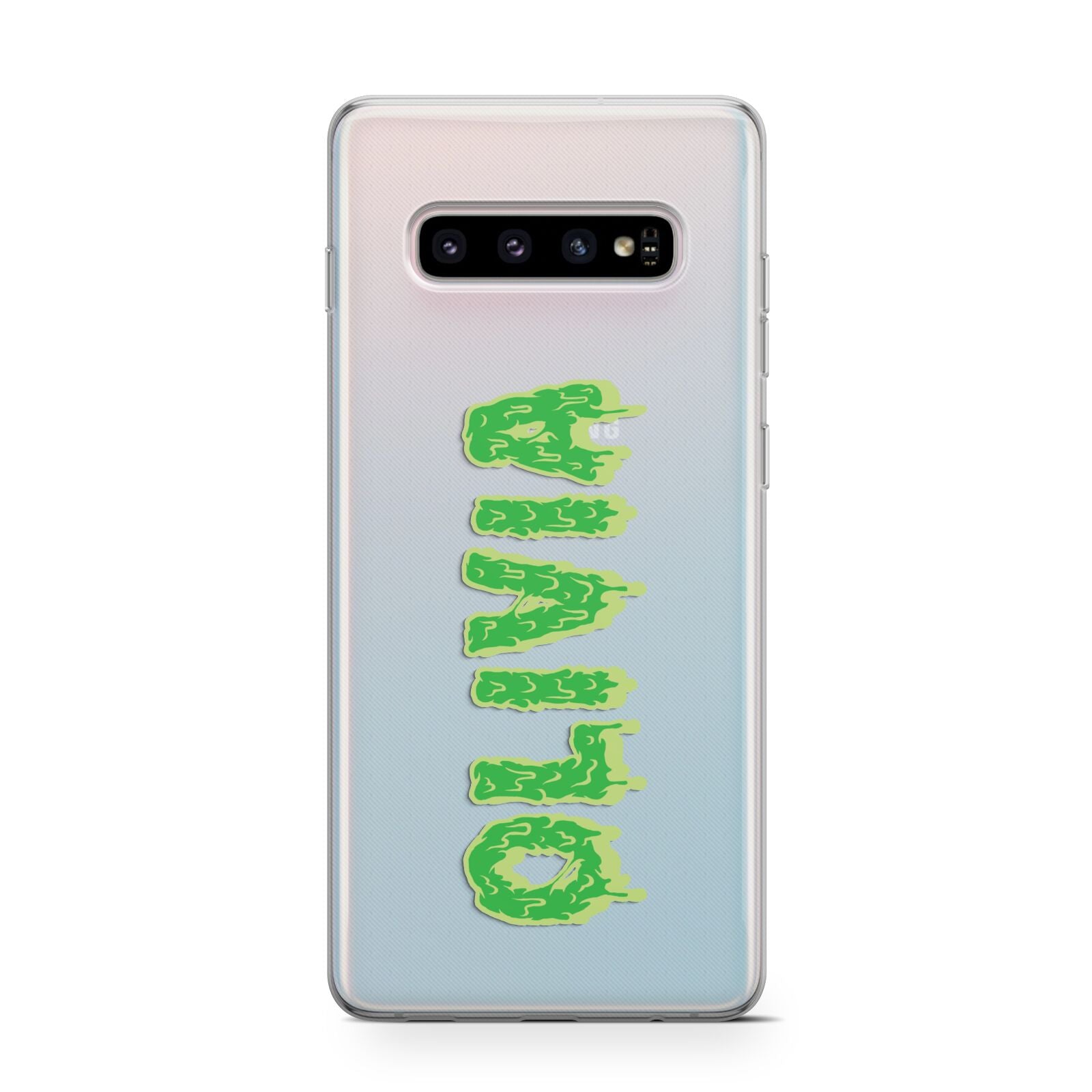 Personalised Green Halloween Slime Text Protective Samsung Galaxy Case