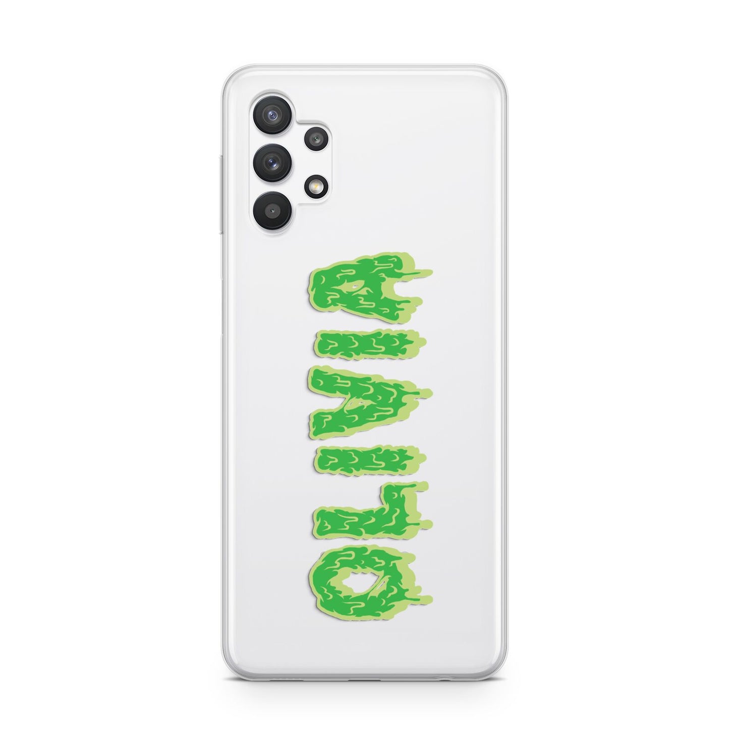 Personalised Green Halloween Slime Text Samsung A32 5G Case