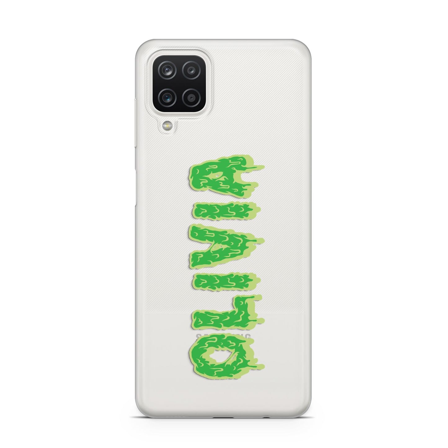 Personalised Green Halloween Slime Text Samsung M12 Case