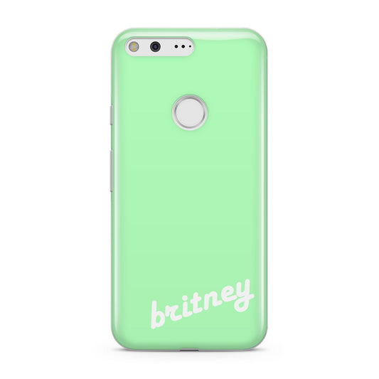 Personalised Green Name Google Pixel Case