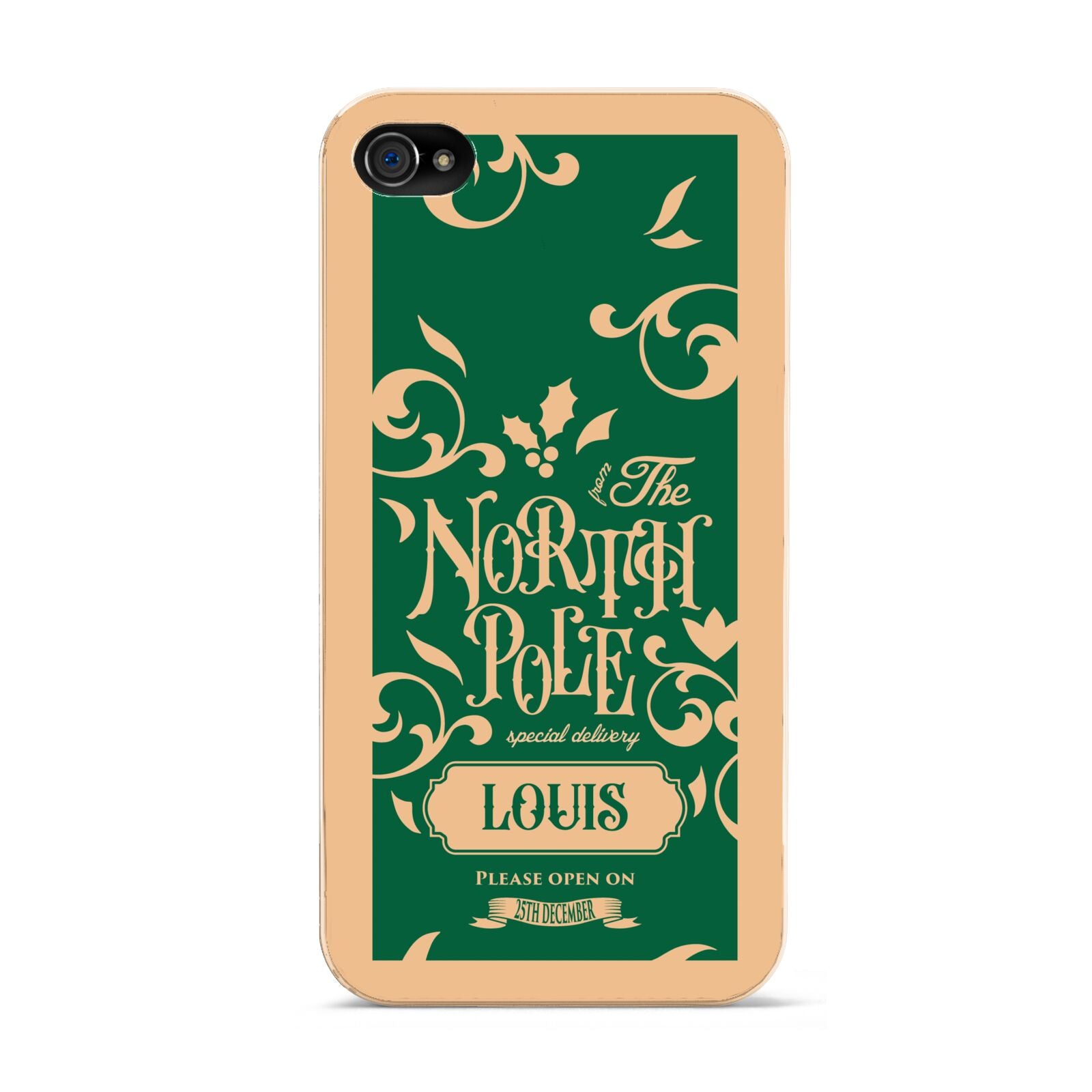 Personalised Green North Pole Apple iPhone 4s Case