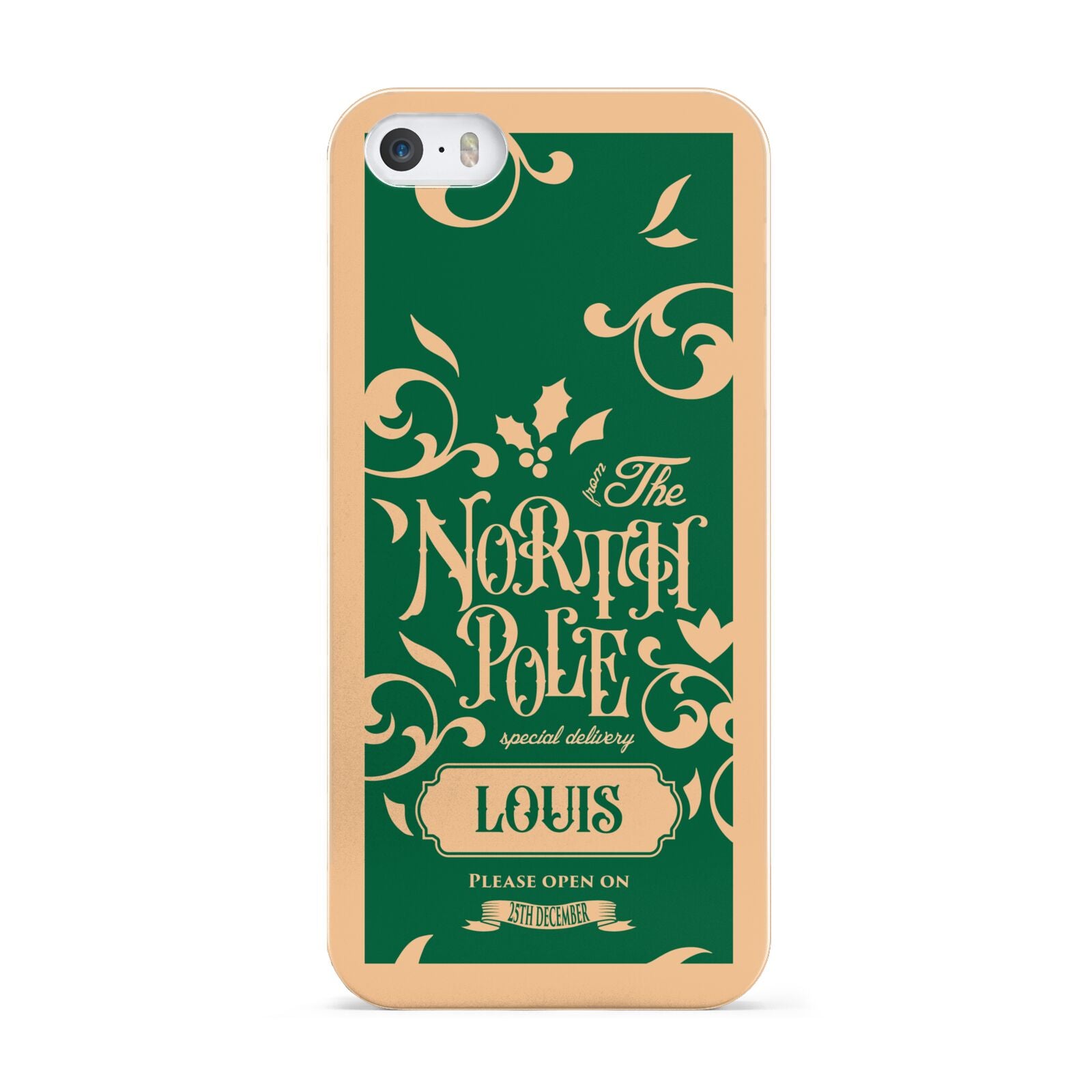 Personalised Green North Pole Apple iPhone 5 Case