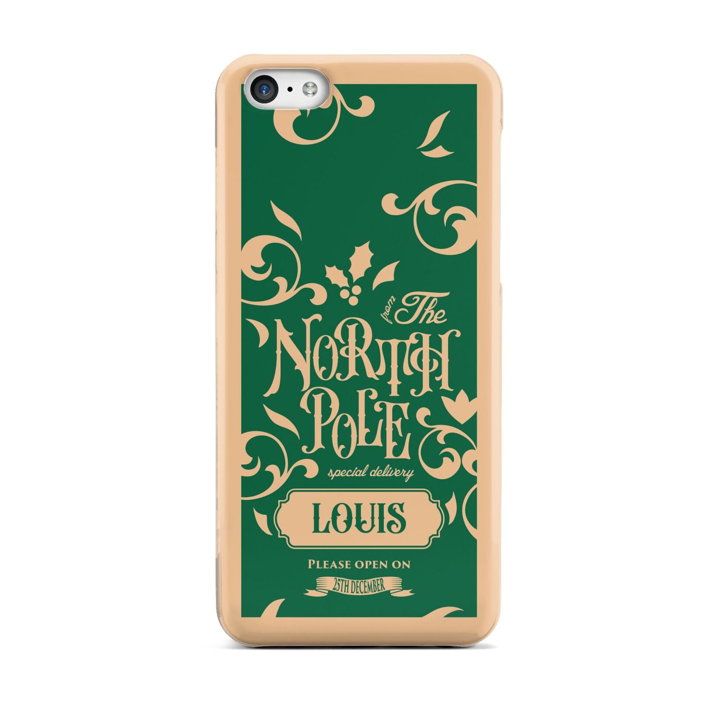 Personalised Green North Pole Apple iPhone 5c Case