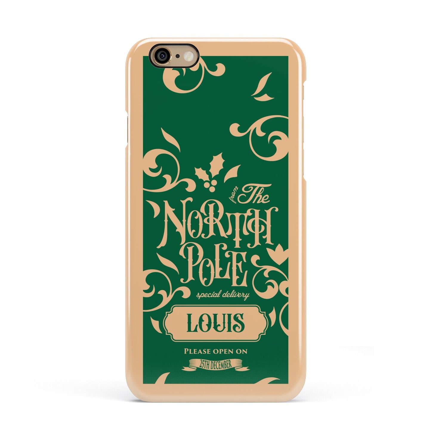 Personalised Green North Pole Apple iPhone 6 3D Snap Case