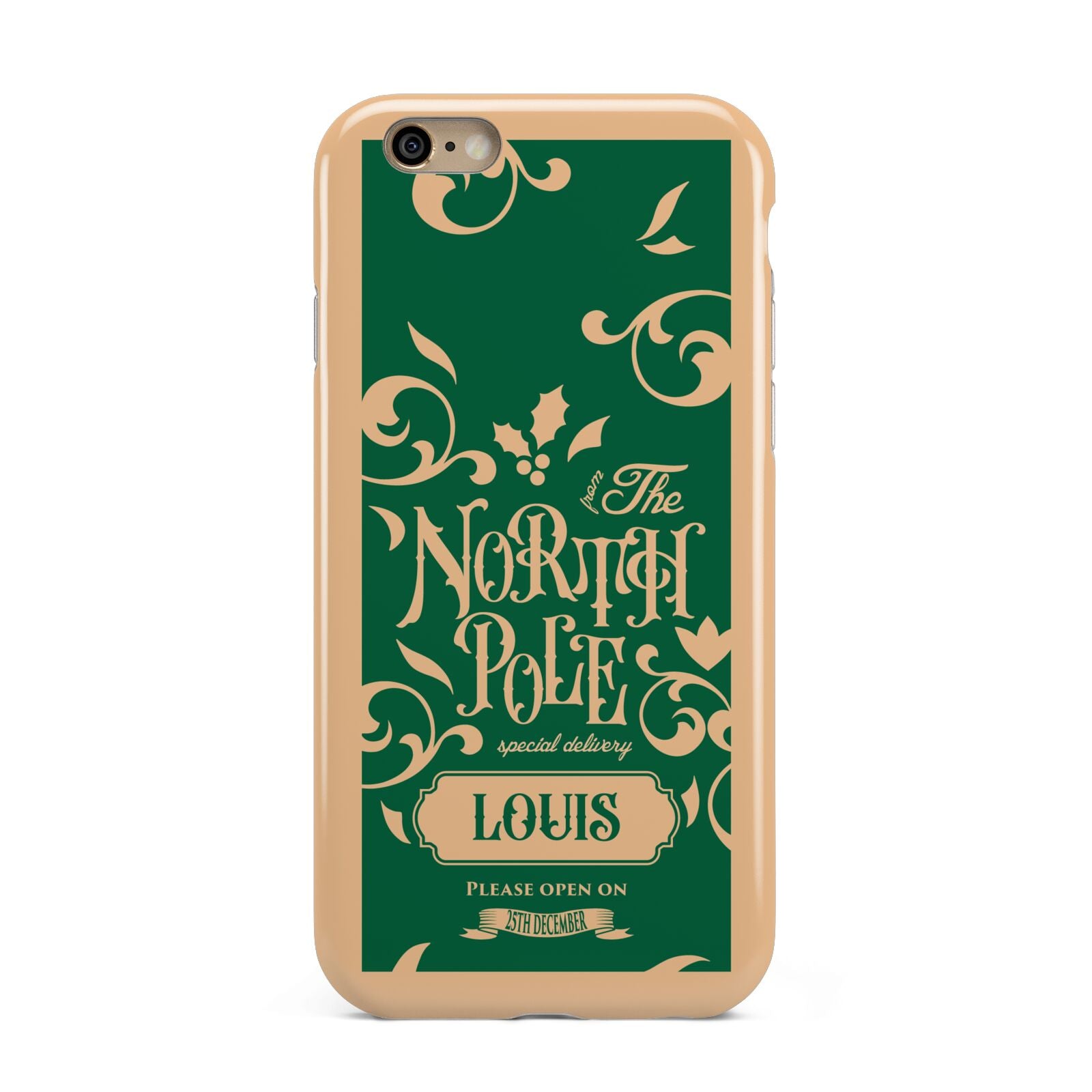 Personalised Green North Pole Apple iPhone 6 3D Tough Case