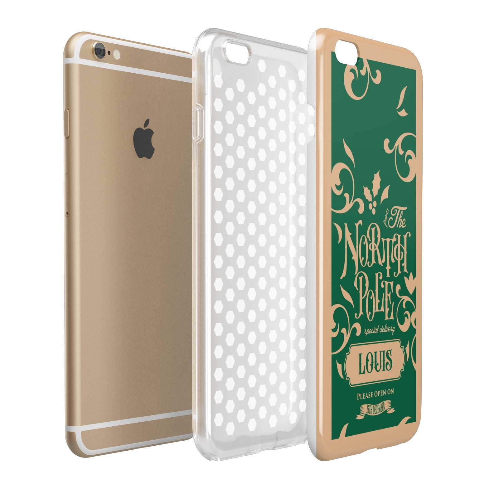 Personalised Green North Pole Apple iPhone 6 Plus 3D Tough Case Expand Detail Image