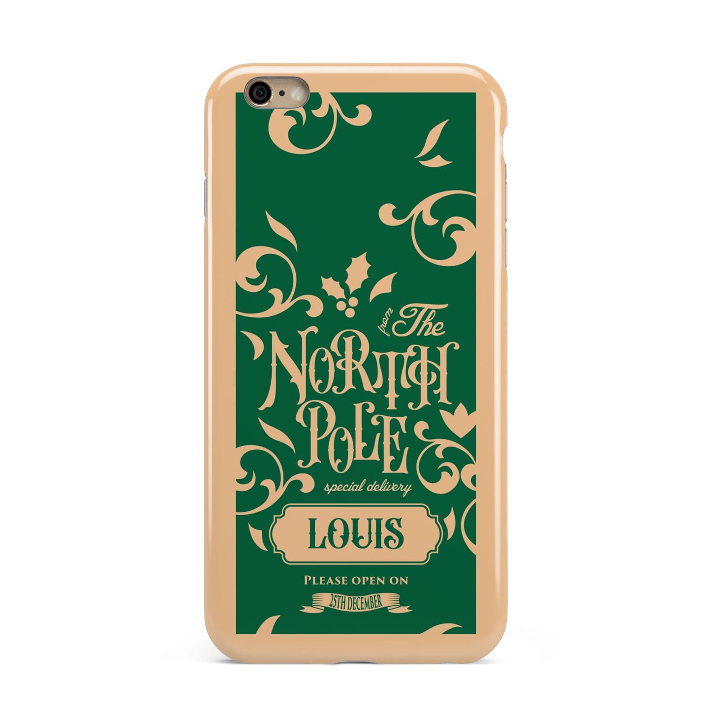 Personalised Green North Pole Apple iPhone 6 Plus 3D Tough Case