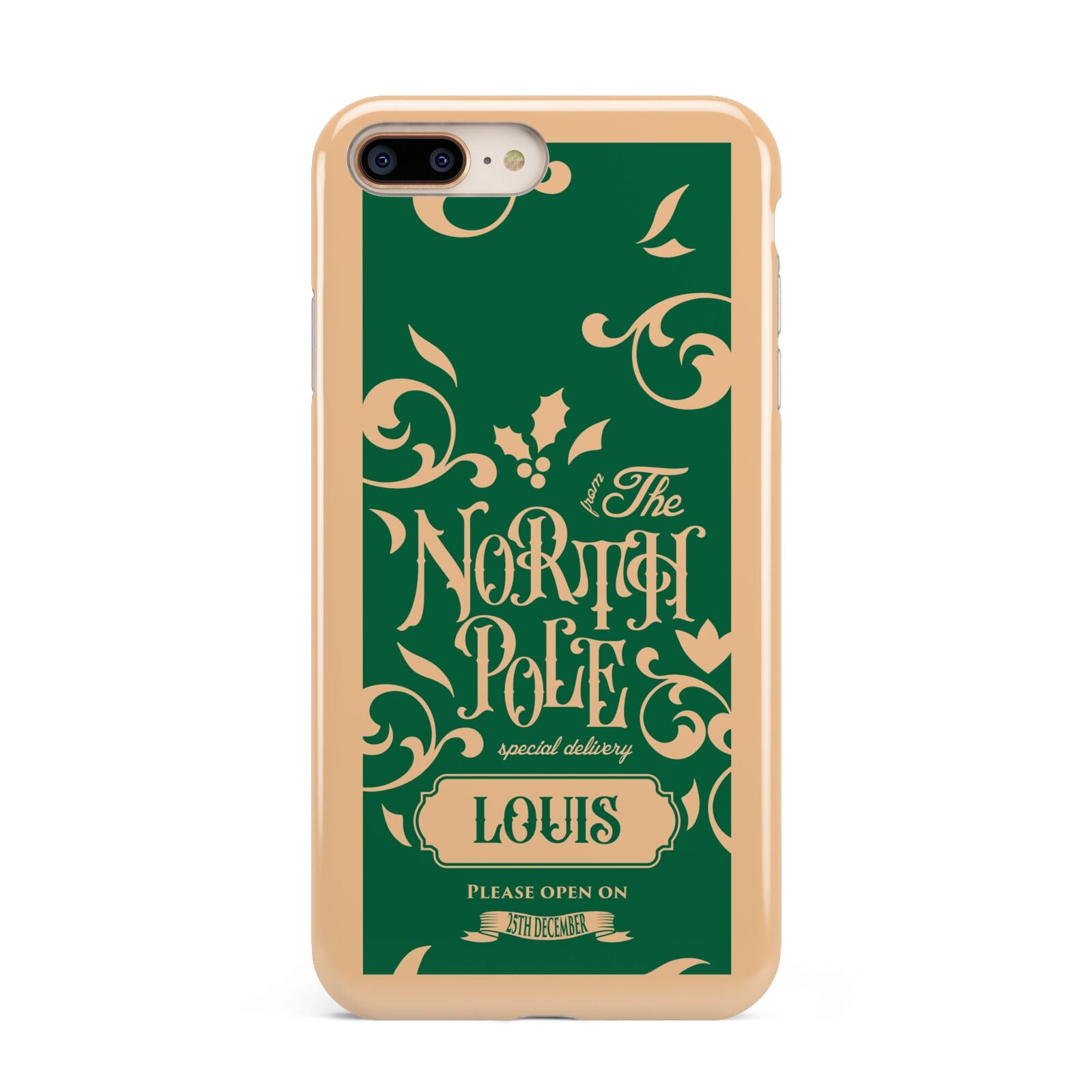 Personalised Green North Pole Apple iPhone 7 8 Plus 3D Tough Case