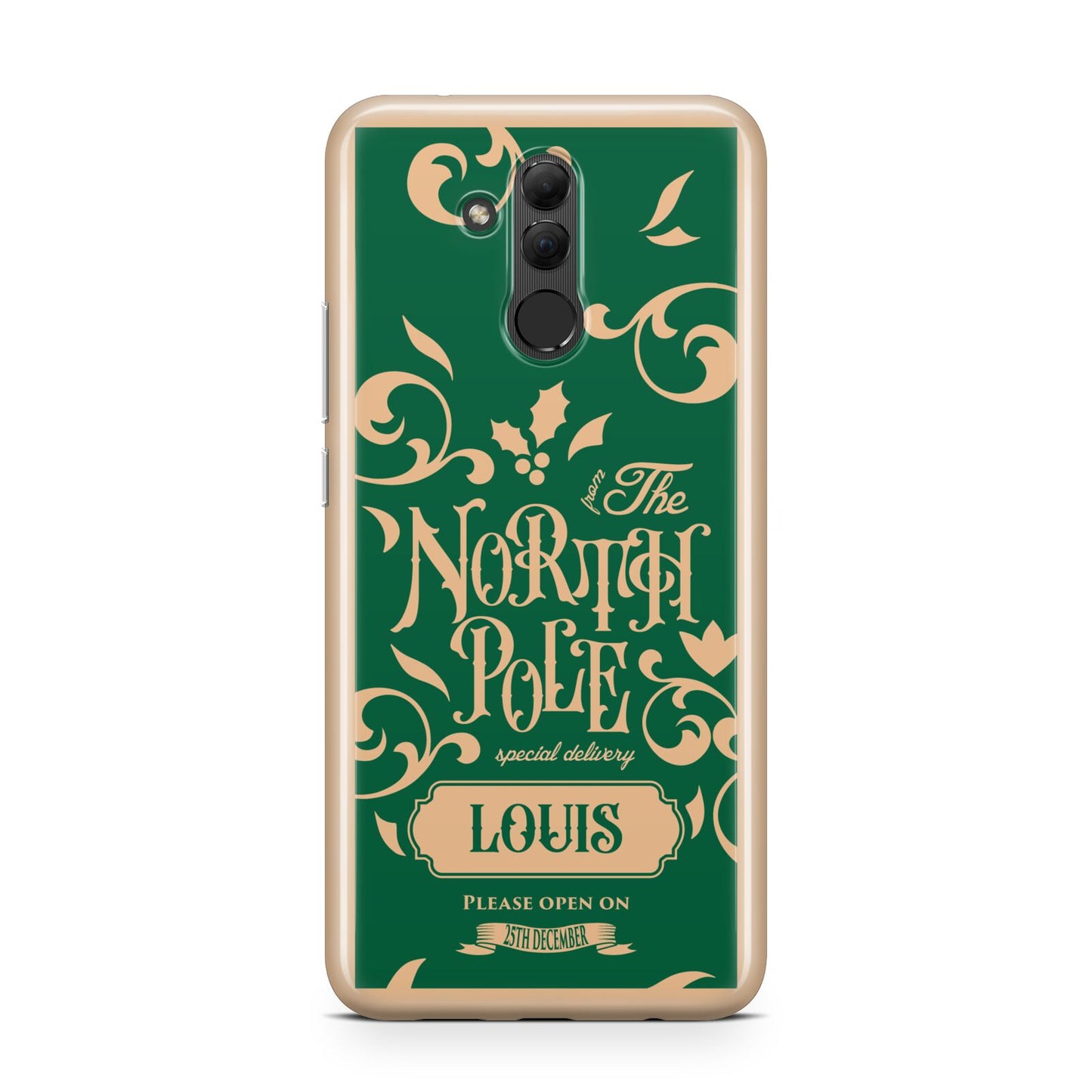 Personalised Green North Pole Huawei Mate 20 Lite