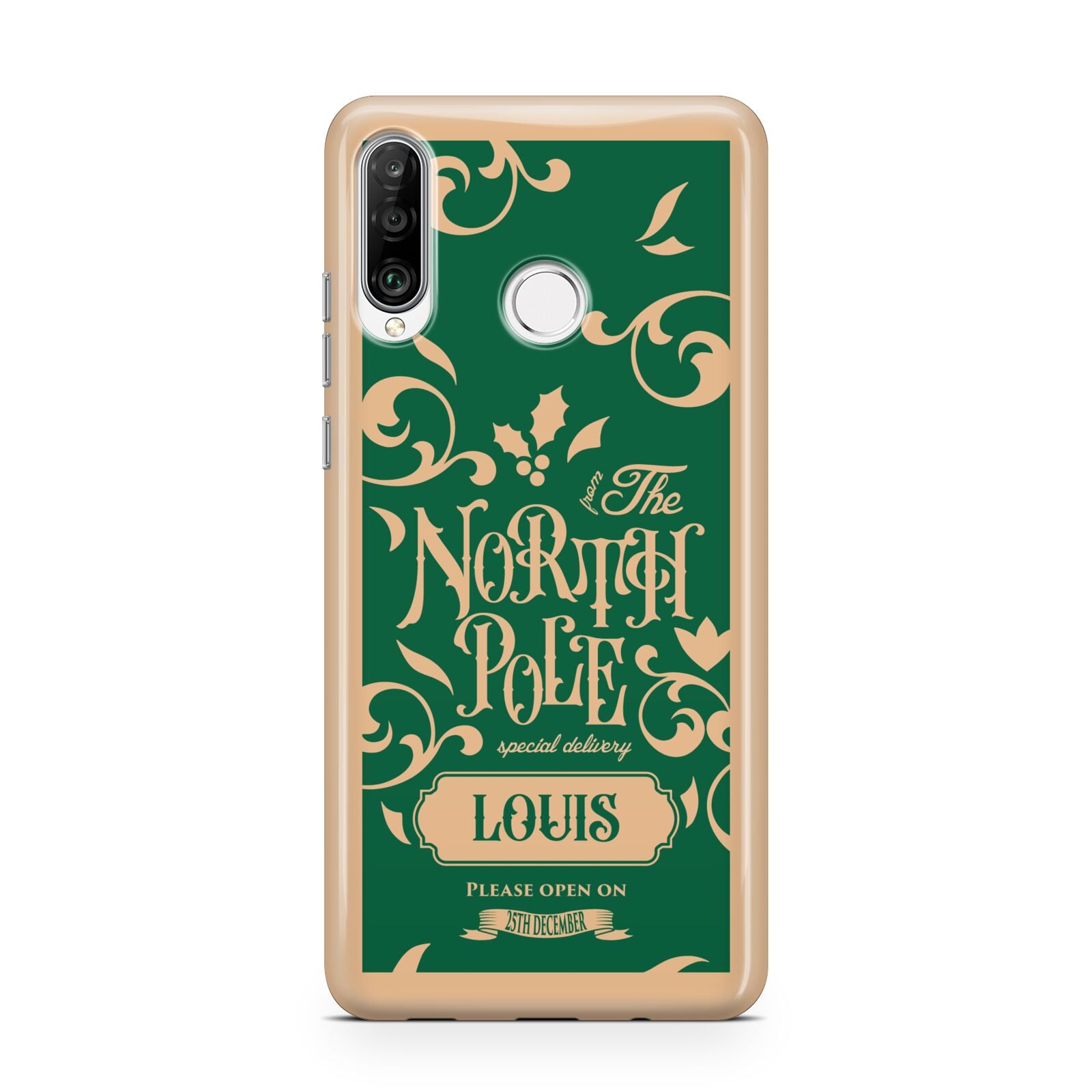 Personalised Green North Pole Huawei P30 Lite Phone Case