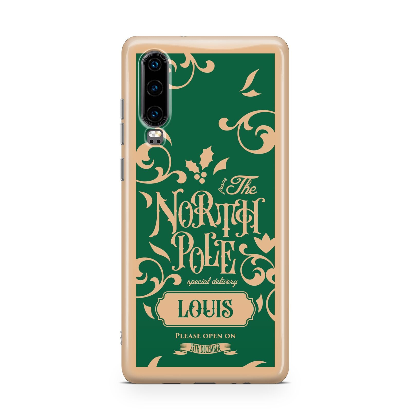 Personalised Green North Pole Huawei P30 Phone Case