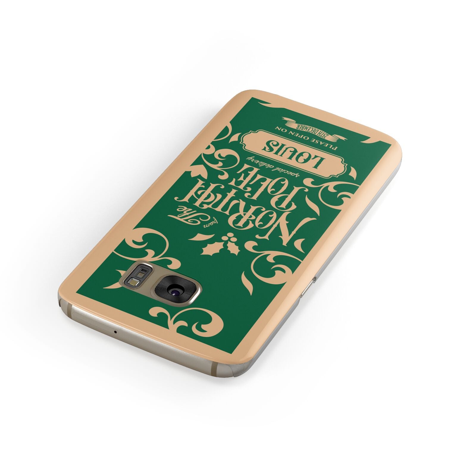 Personalised Green North Pole Samsung Galaxy Case Front Close Up