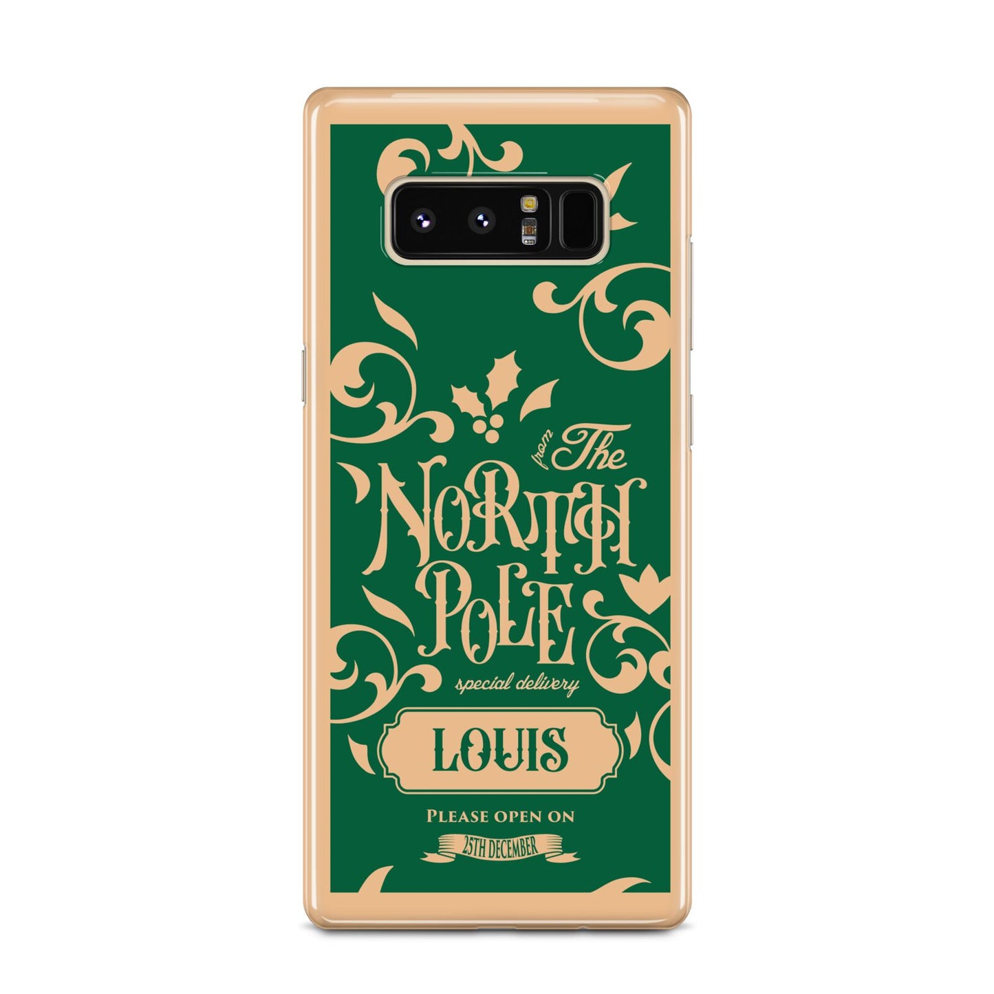 Personalised Green North Pole Samsung Galaxy Note 8 Case