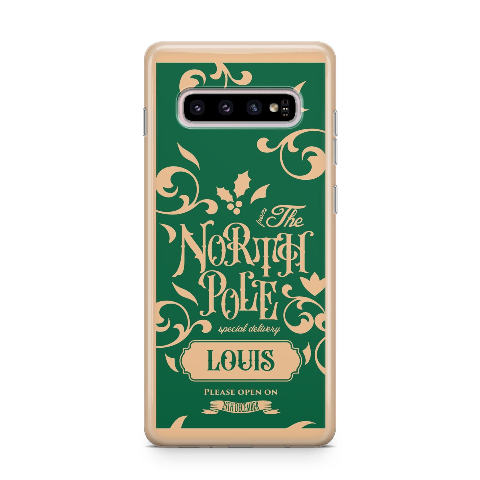 Personalised Green North Pole Samsung Galaxy S10 Plus Case