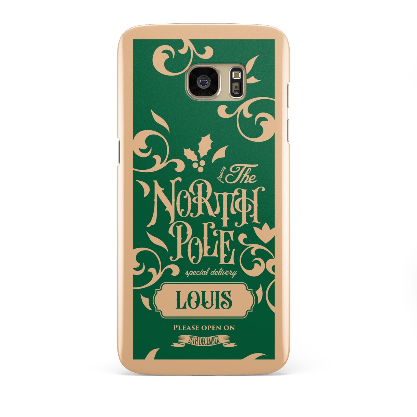 Personalised Green North Pole Samsung Galaxy S7 Edge Case