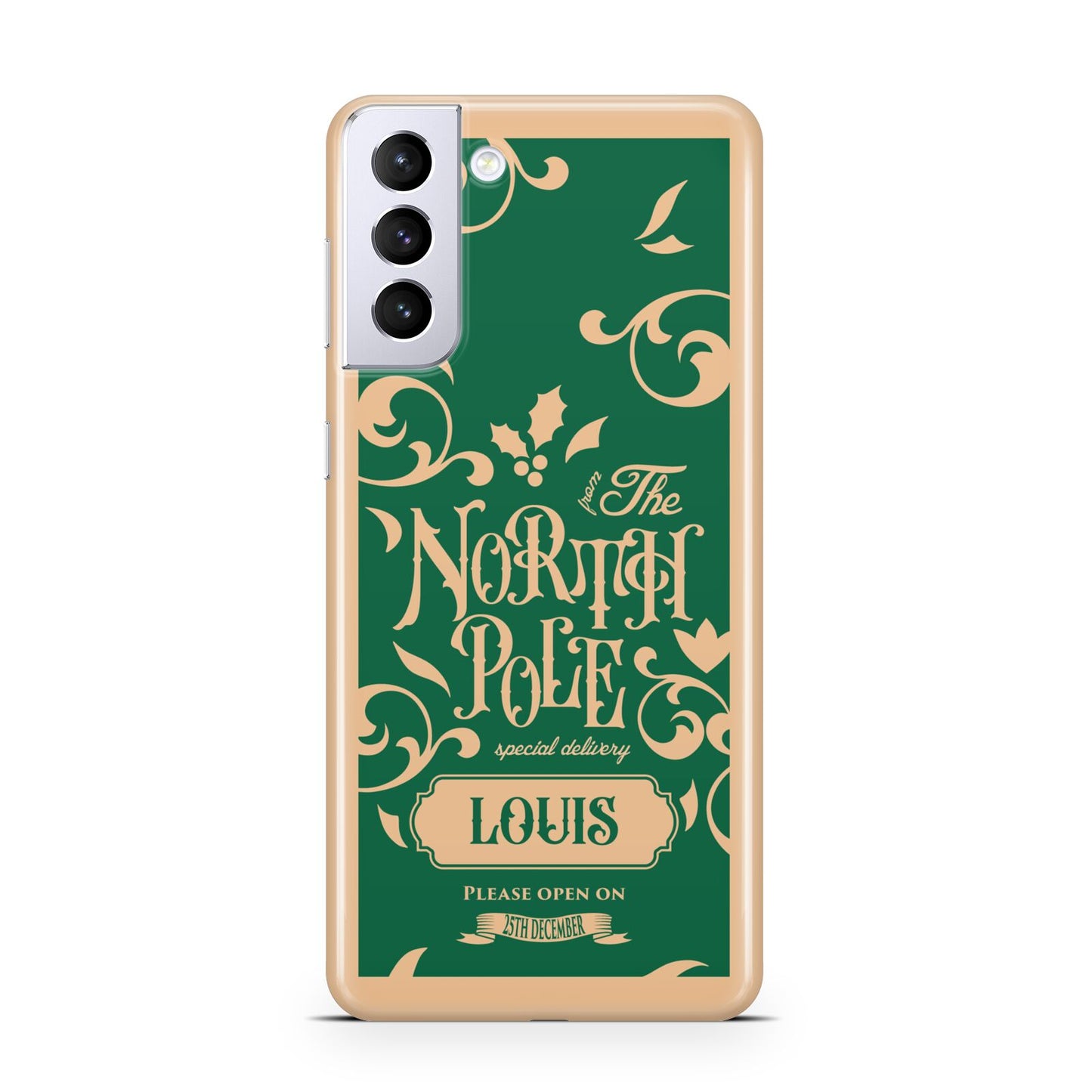 Personalised Green North Pole Samsung S21 Plus Case