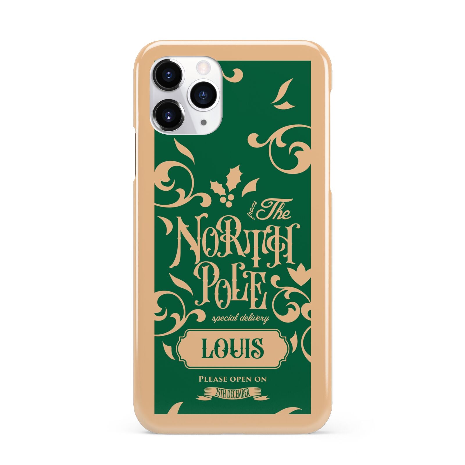 Personalised Green North Pole iPhone 11 Pro 3D Snap Case