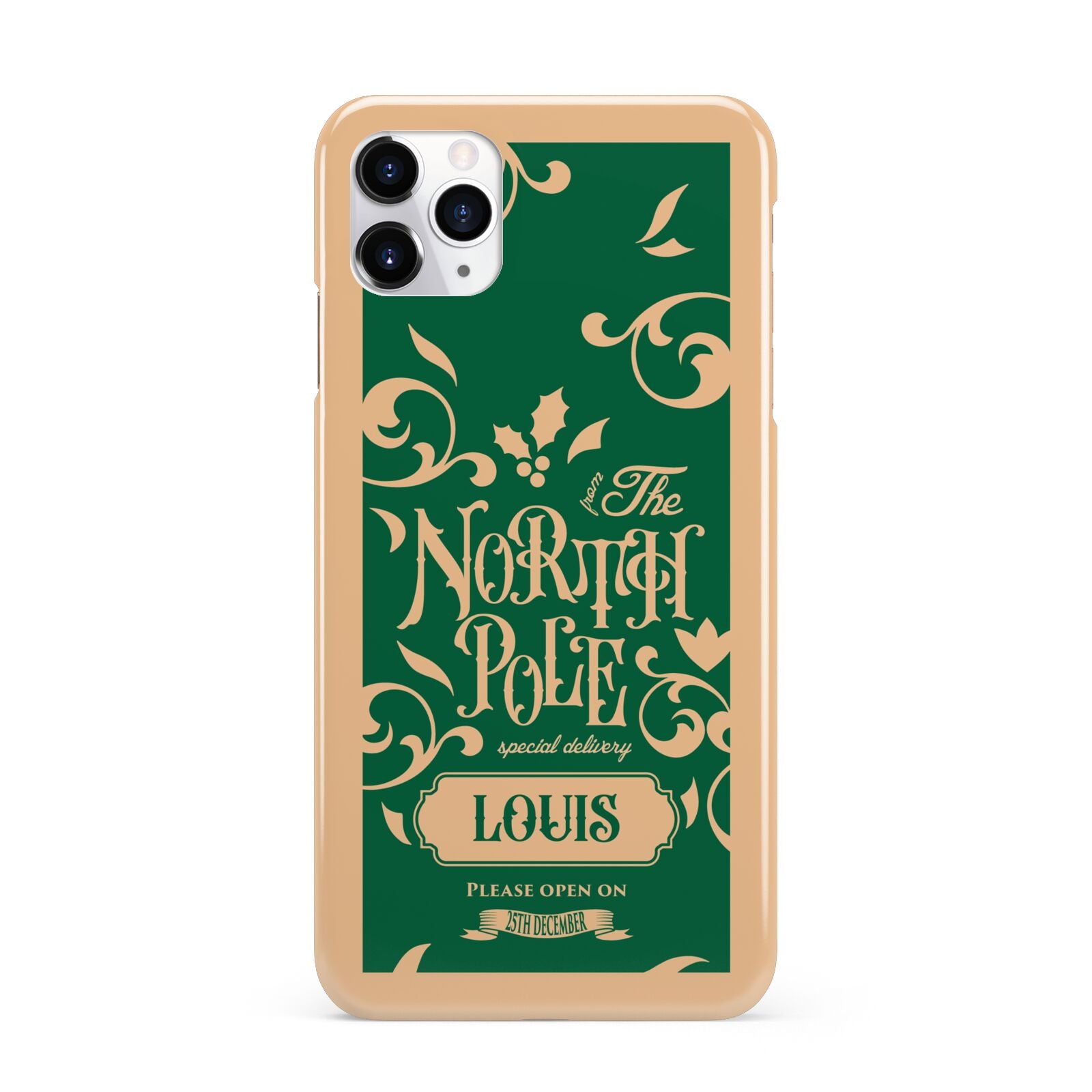 Personalised Green North Pole iPhone 11 Pro Max 3D Snap Case