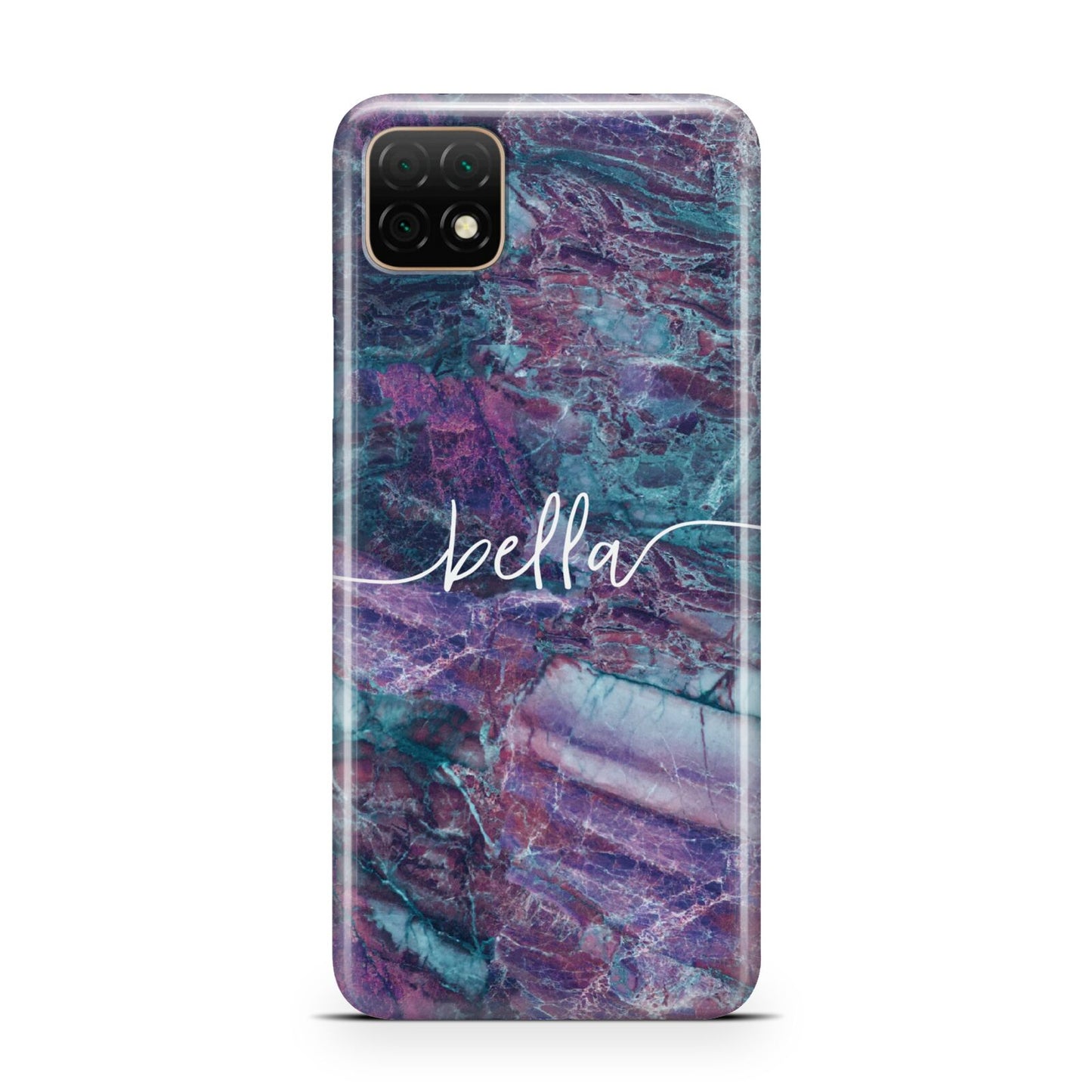 Personalised Green Purple Marble Name Huawei Enjoy 20 Phone Case