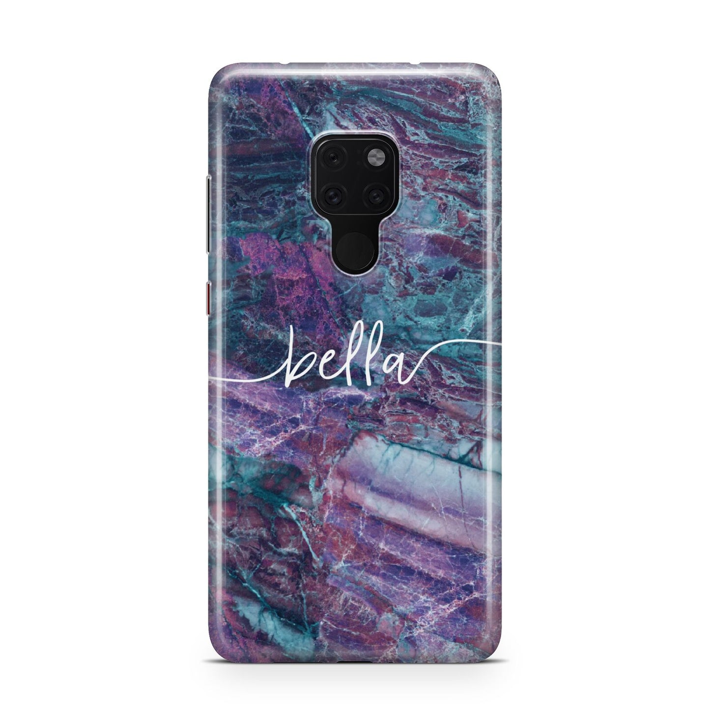 Personalised Green Purple Marble Name Huawei Mate 20 Phone Case