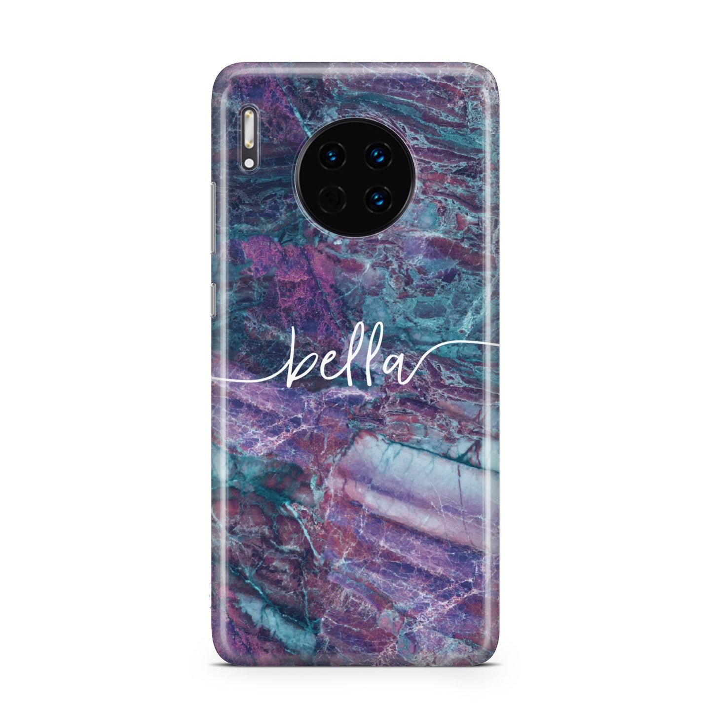 Personalised Green Purple Marble Name Huawei Mate 30