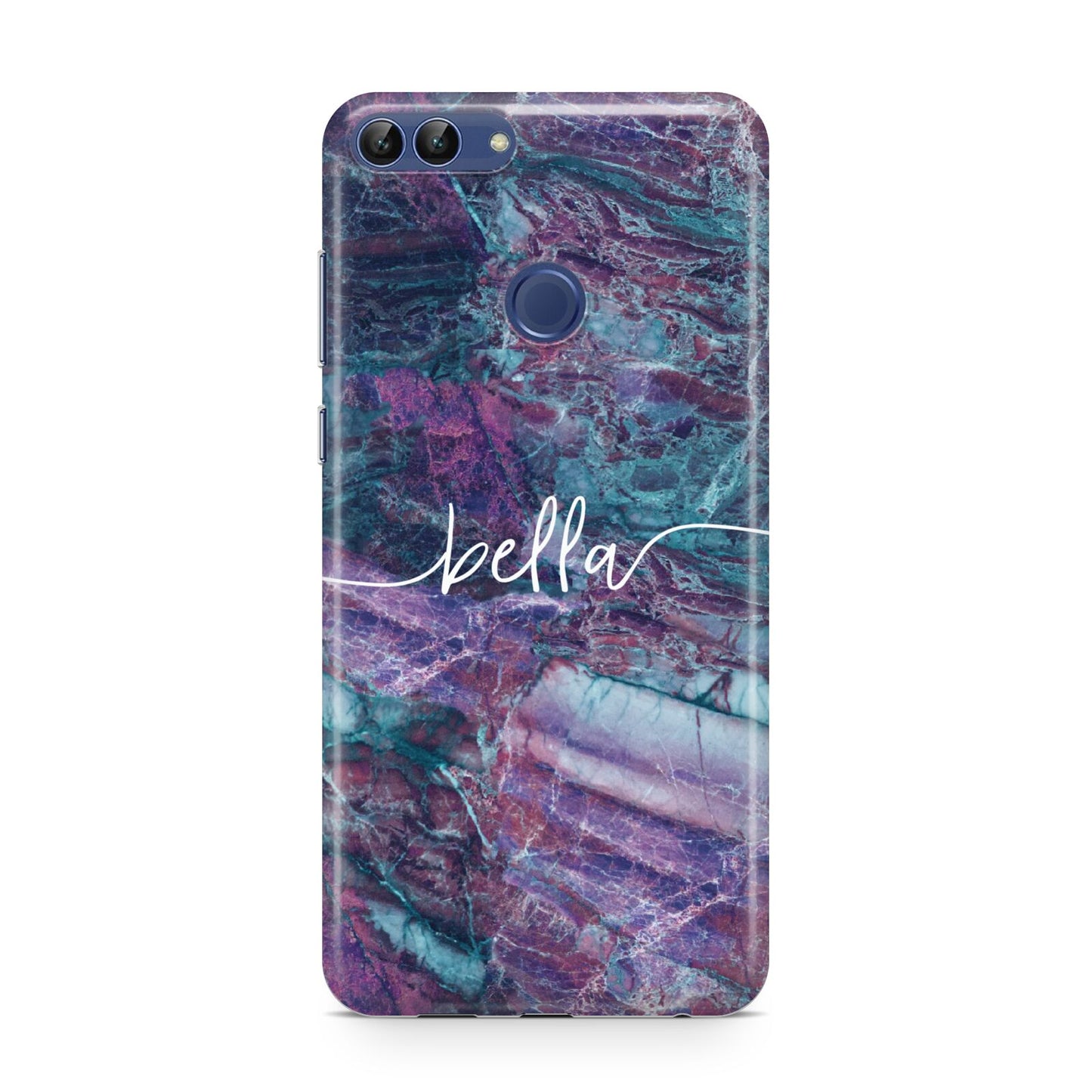 Personalised Green Purple Marble Name Huawei P Smart Case