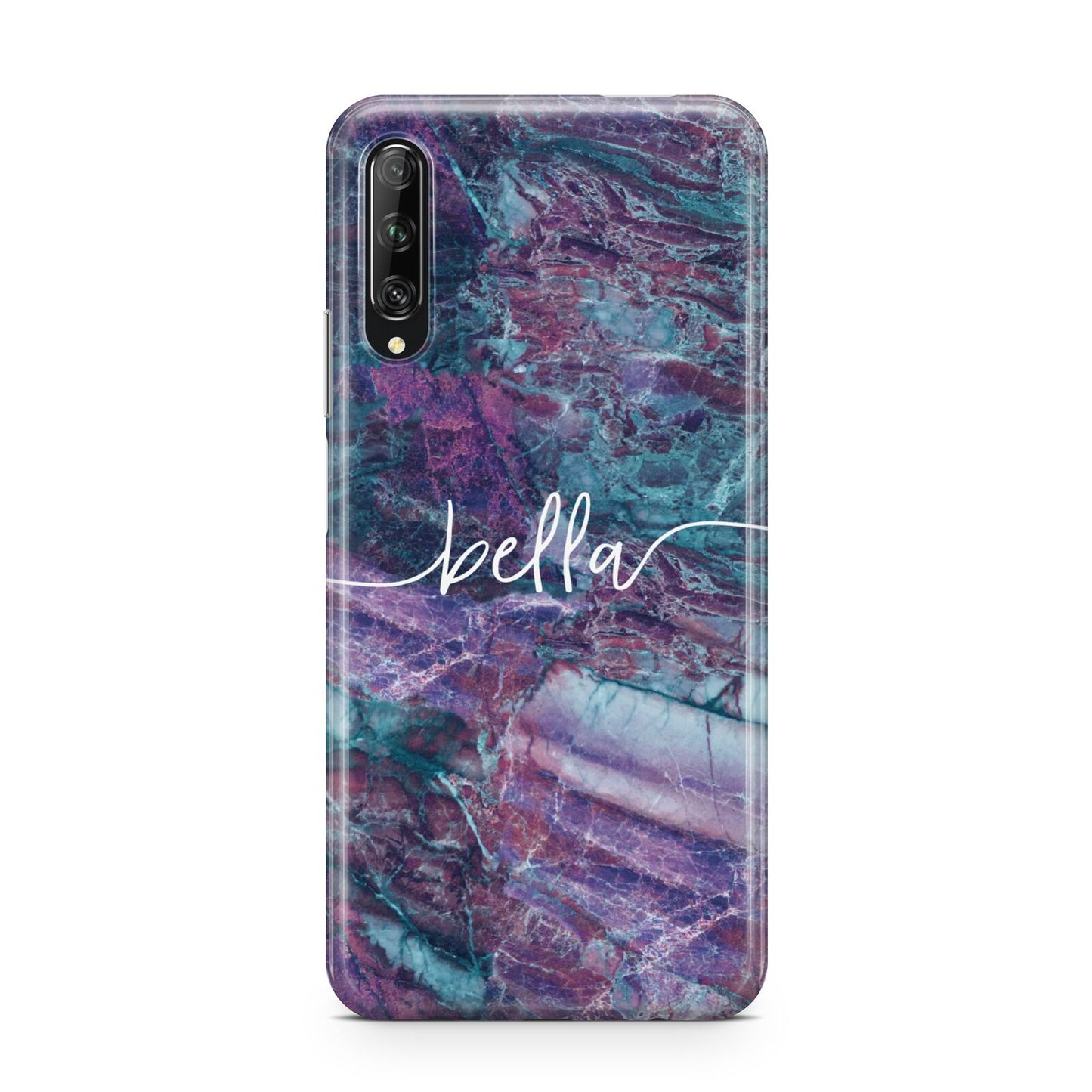 Personalised Green Purple Marble Name Huawei P Smart Pro 2019