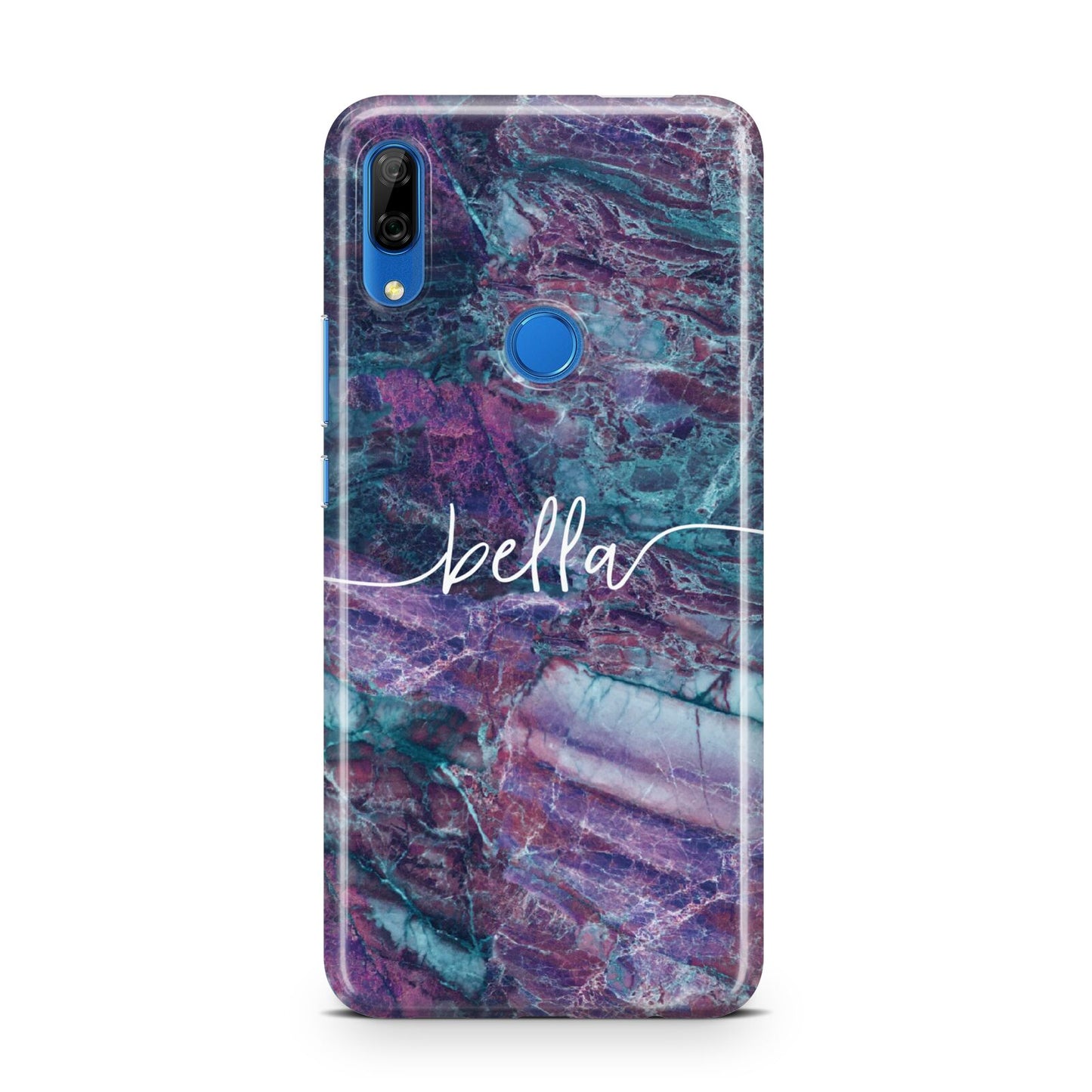 Personalised Green Purple Marble Name Huawei P Smart Z