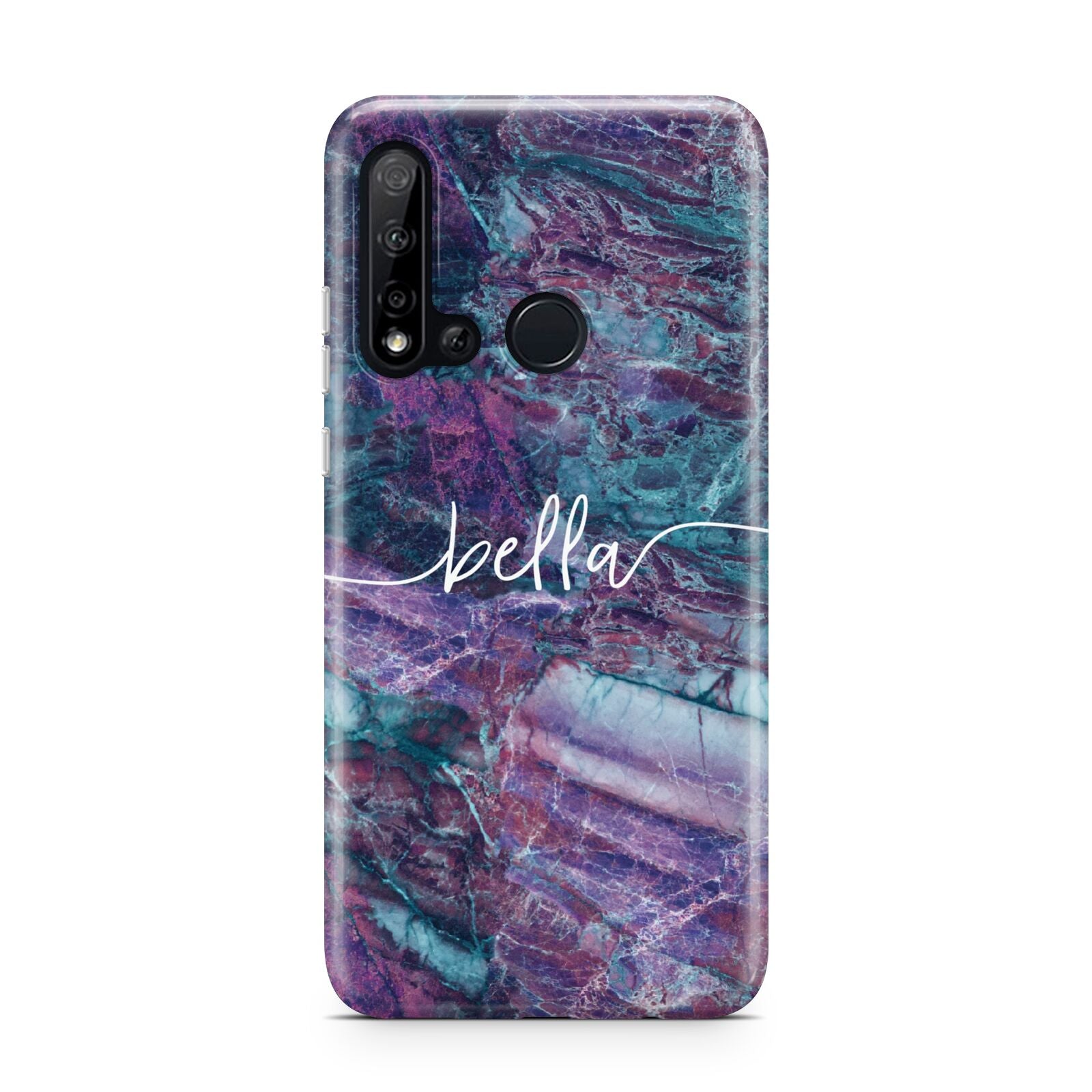 Personalised Green Purple Marble Name Huawei P20 Lite 5G Phone Case