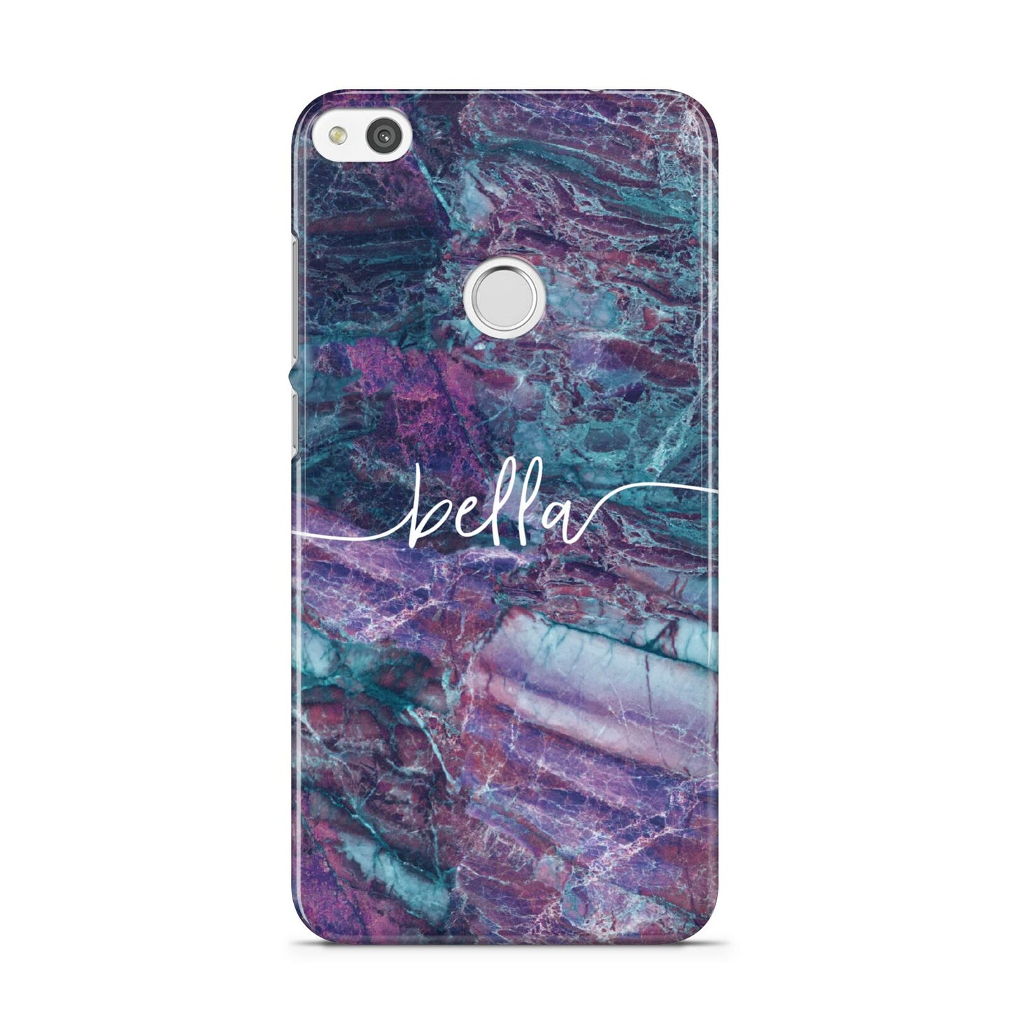 Personalised Green Purple Marble Name Huawei P8 Lite Case