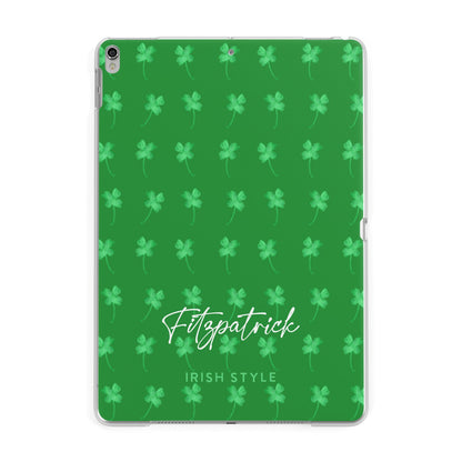 Personalised Green Shamrock Apple iPad Silver Case