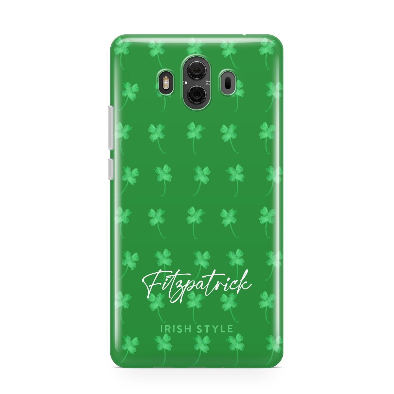 Personalised Green Shamrock Huawei Mate 10 Protective Phone Case